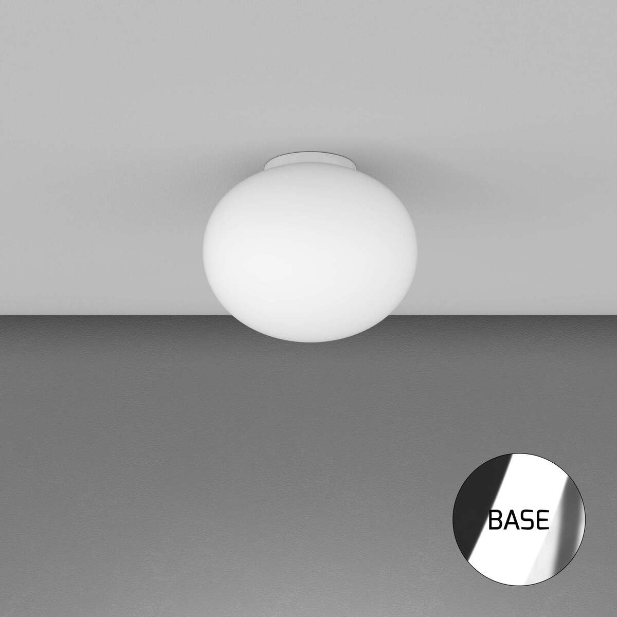 1092CR/PL35 SOFT PLAFONIERA CROMO D.35 CM. 1 LUCE