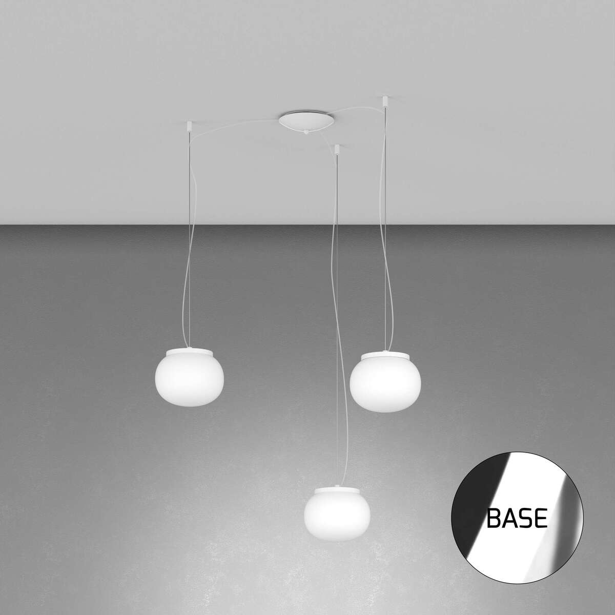 1092CR/S3-18 SOFT SOSPENSIONE CROMO D.18 CM. 3 LUCI