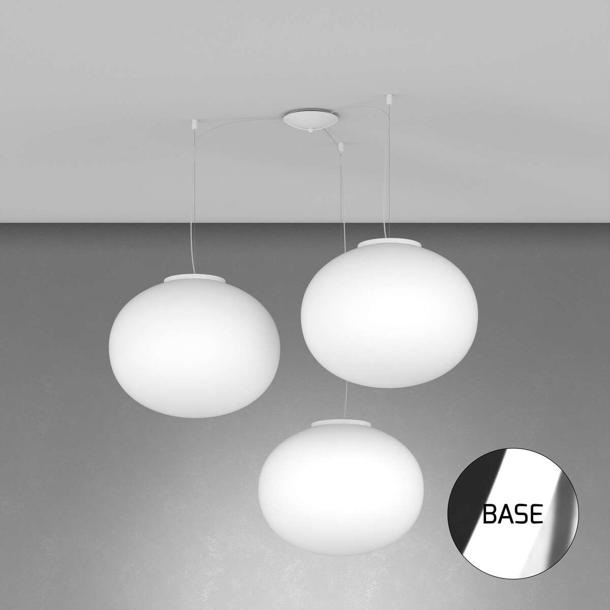 1092CR/S3-45 SOFT SOSPENSIONE CROMO D.45 CM. 3 LUCI