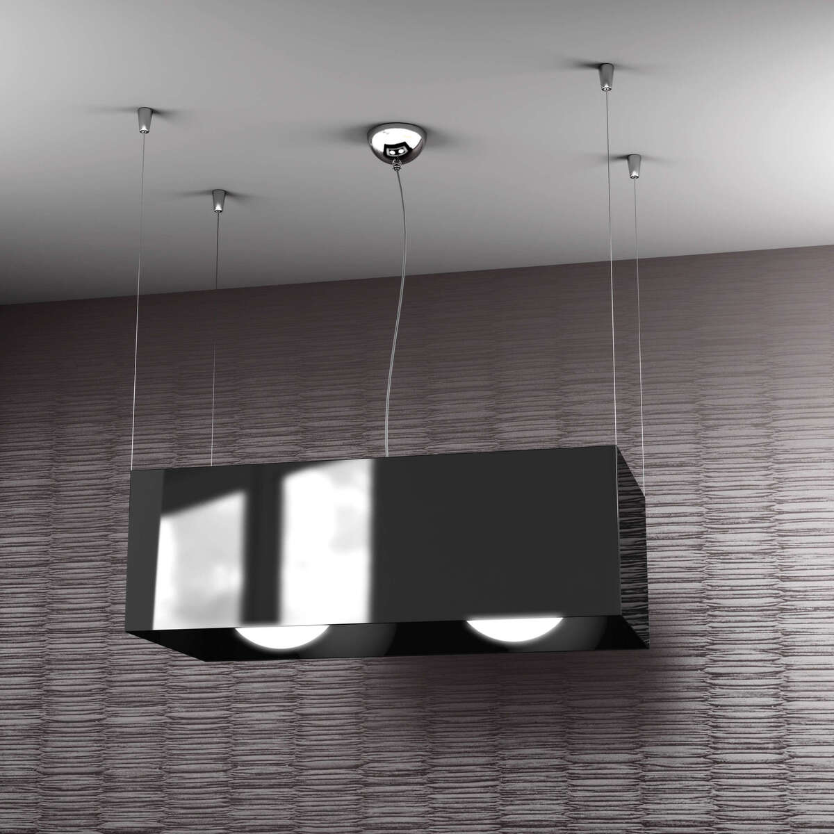 LOFT SOSPENSIONE 2 LUCI NERO
