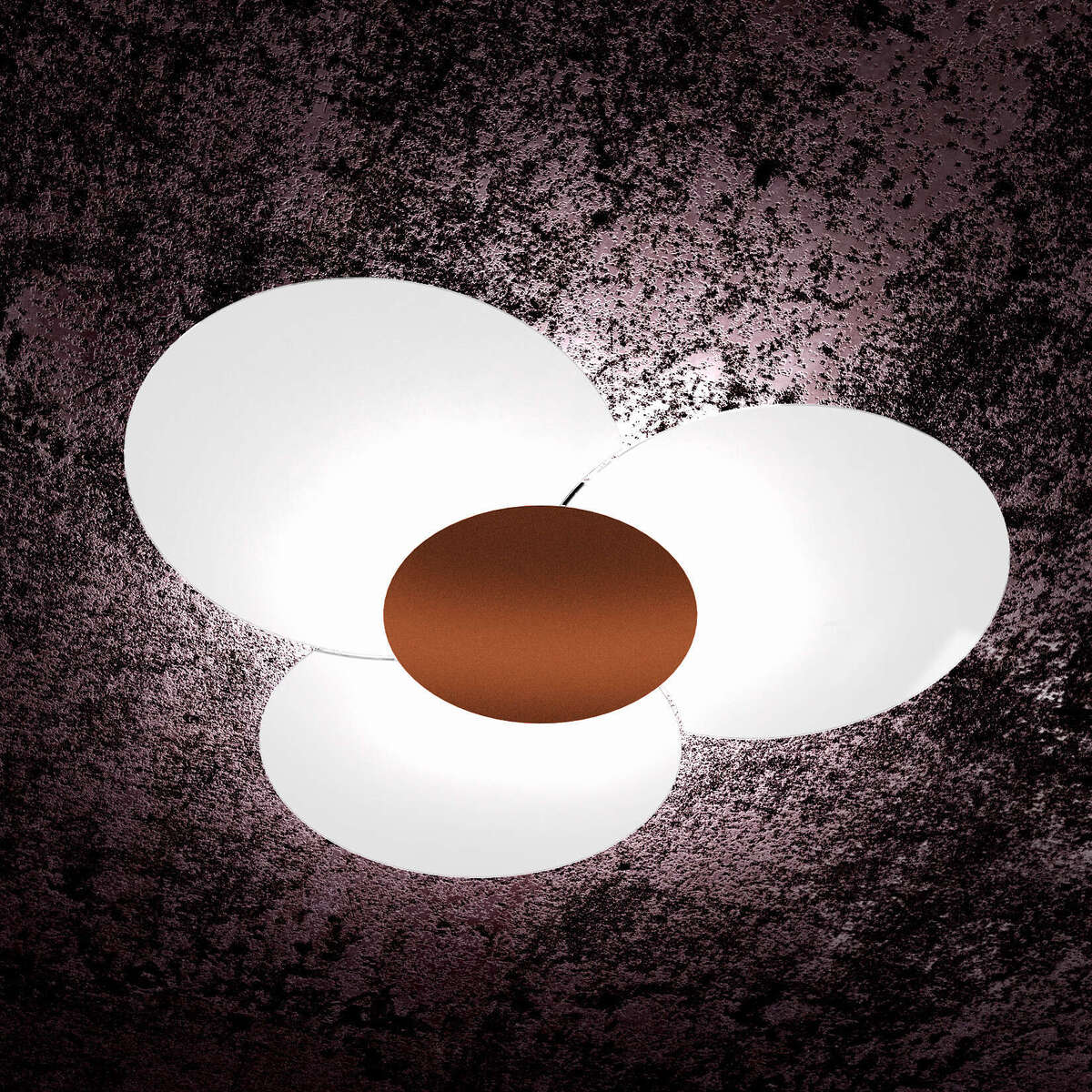 CLOVER APPLIQUE/PLAFONIERA D.100 CM 6 LUCI CORTEN