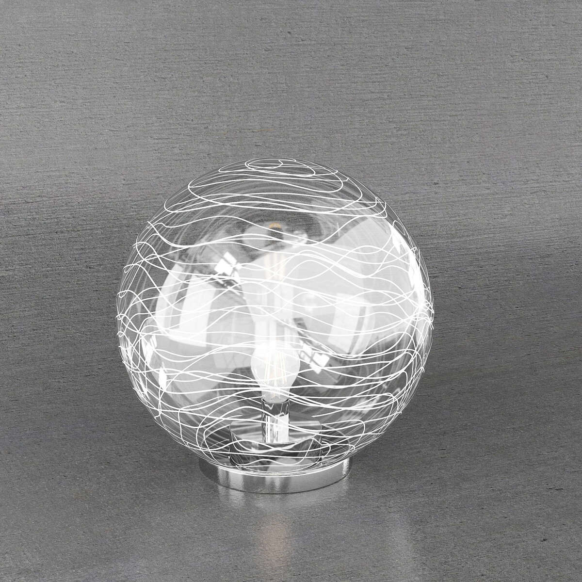 MOON LAMPADA DA TAVOLO D.30 CM. 1 LUCE VETRO BIANCO