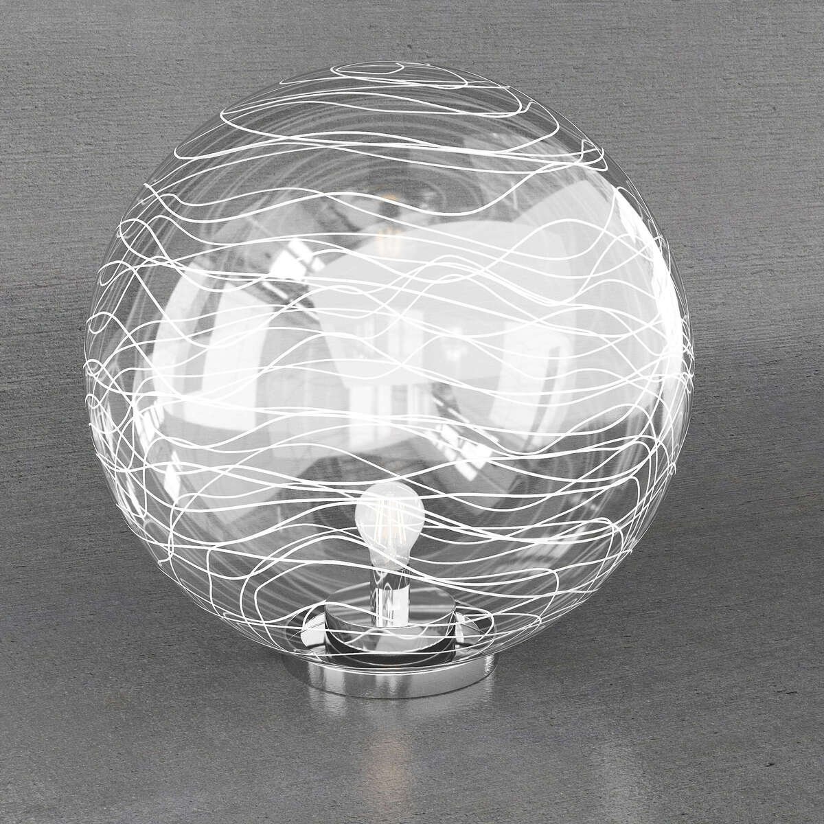 MOON LAMPADA DA TAVOLO D.40 CM. 1 LUCE VETRO BIANCO