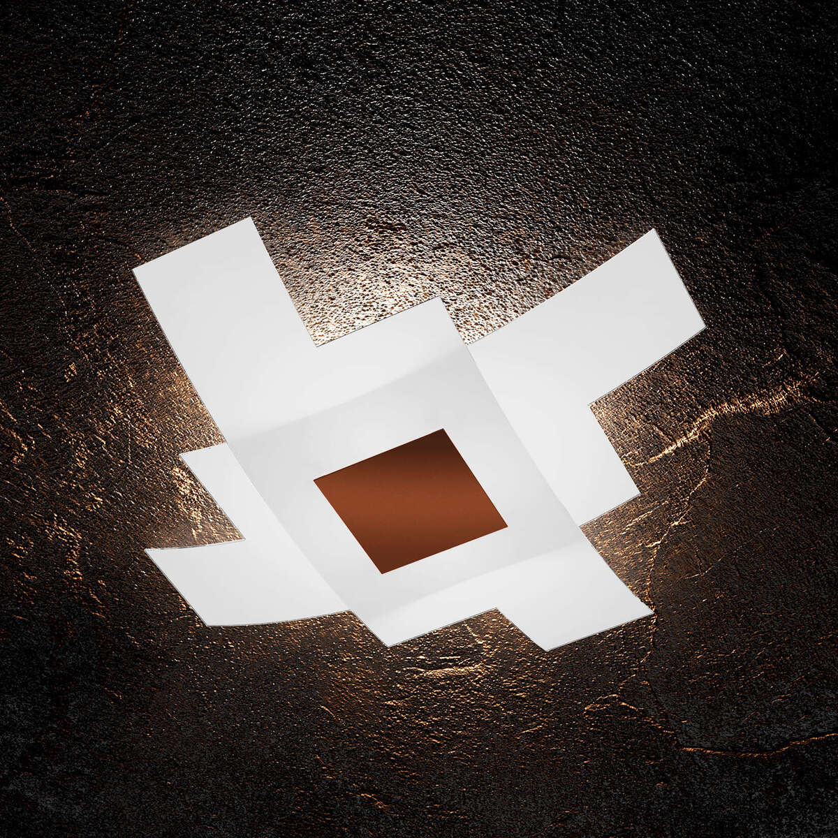 TETRIS COLOR APPLIQUE/PLAFONIERA D.75 CM. 4 LUCI CORTEN