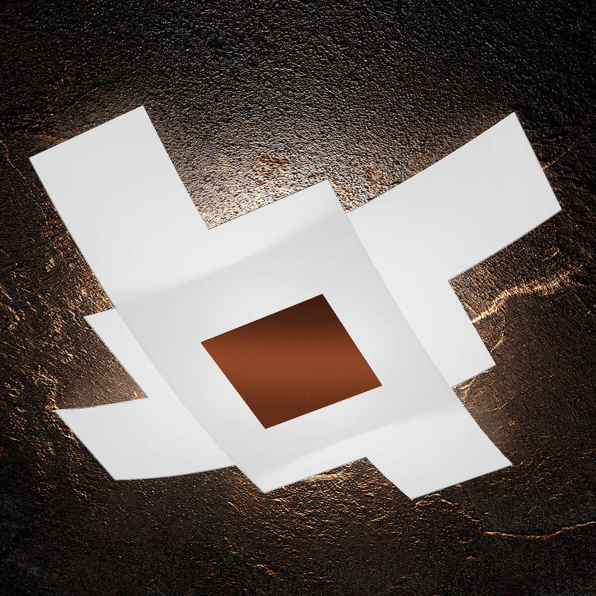 1121/95-CO TETRIS COLOR APPLIQUE/PLAFONIERA D.95 CM. 4 LUCI CORTEN