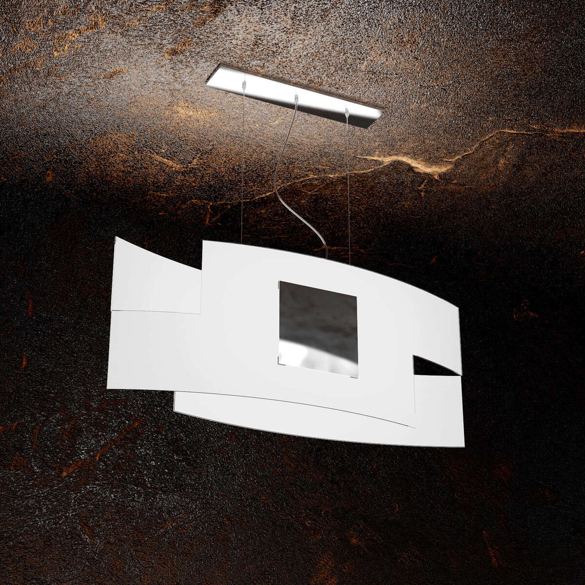 1121/S75-CR TETRIS COLOR SOSPENSIONE 75CM. 1 LUCE CROMO