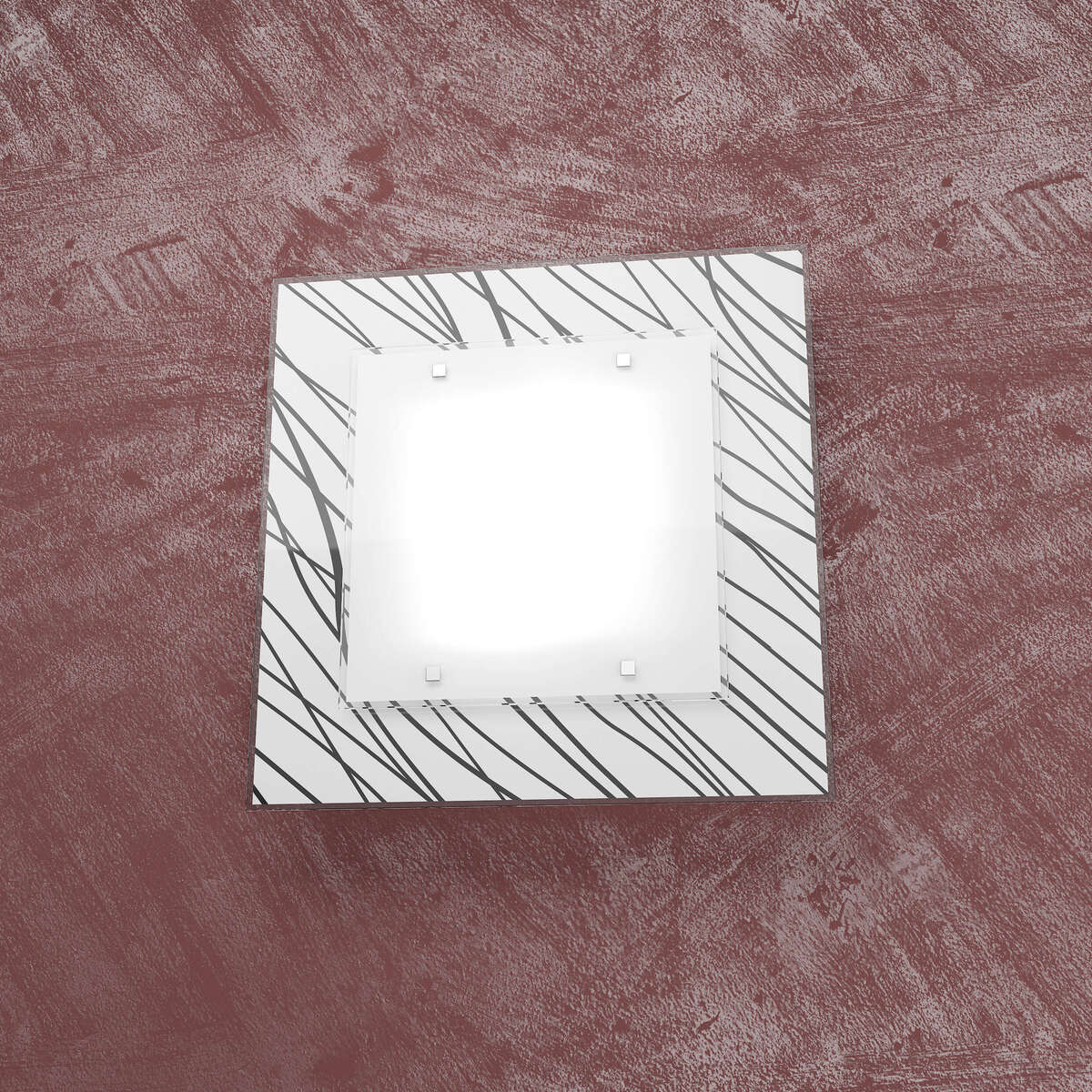 SCRAPS PLAFONIERA 45X45 CM. 2 LUCI