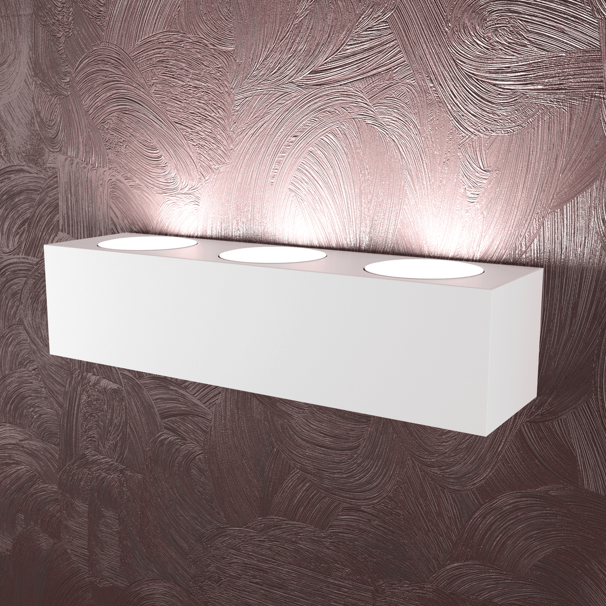 1127/A6-BI AREA APPLIQUE 6 LUCI BIEMISSIONE BIANCO