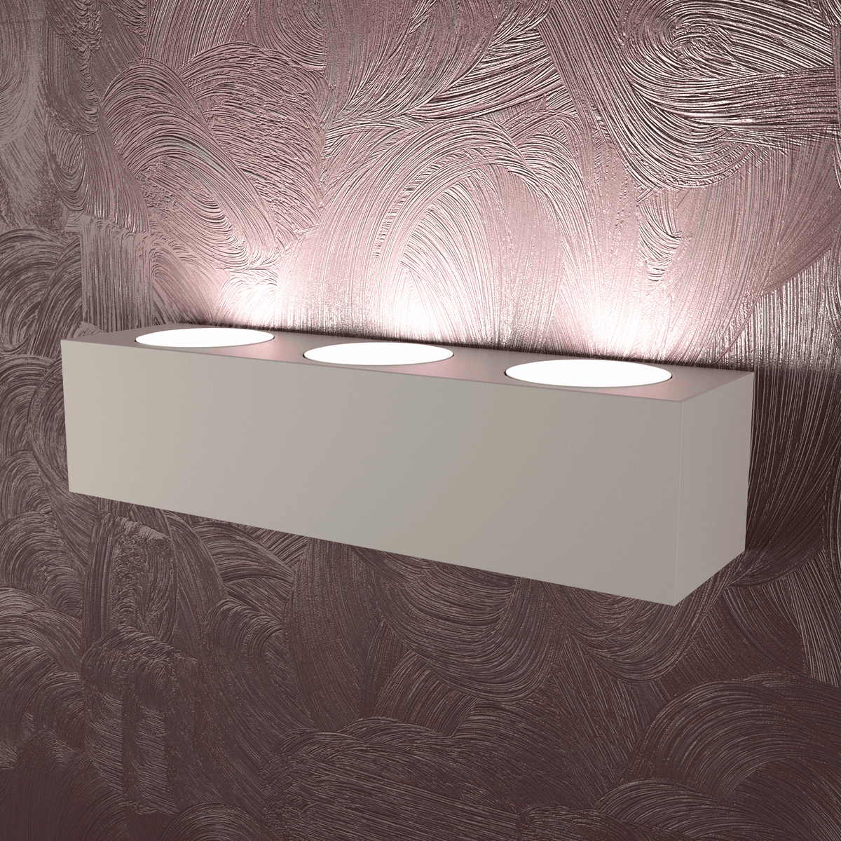 1127/A6-SA AREA APPLIQUE 6 LUCI BIEMISSIONE SABBIA