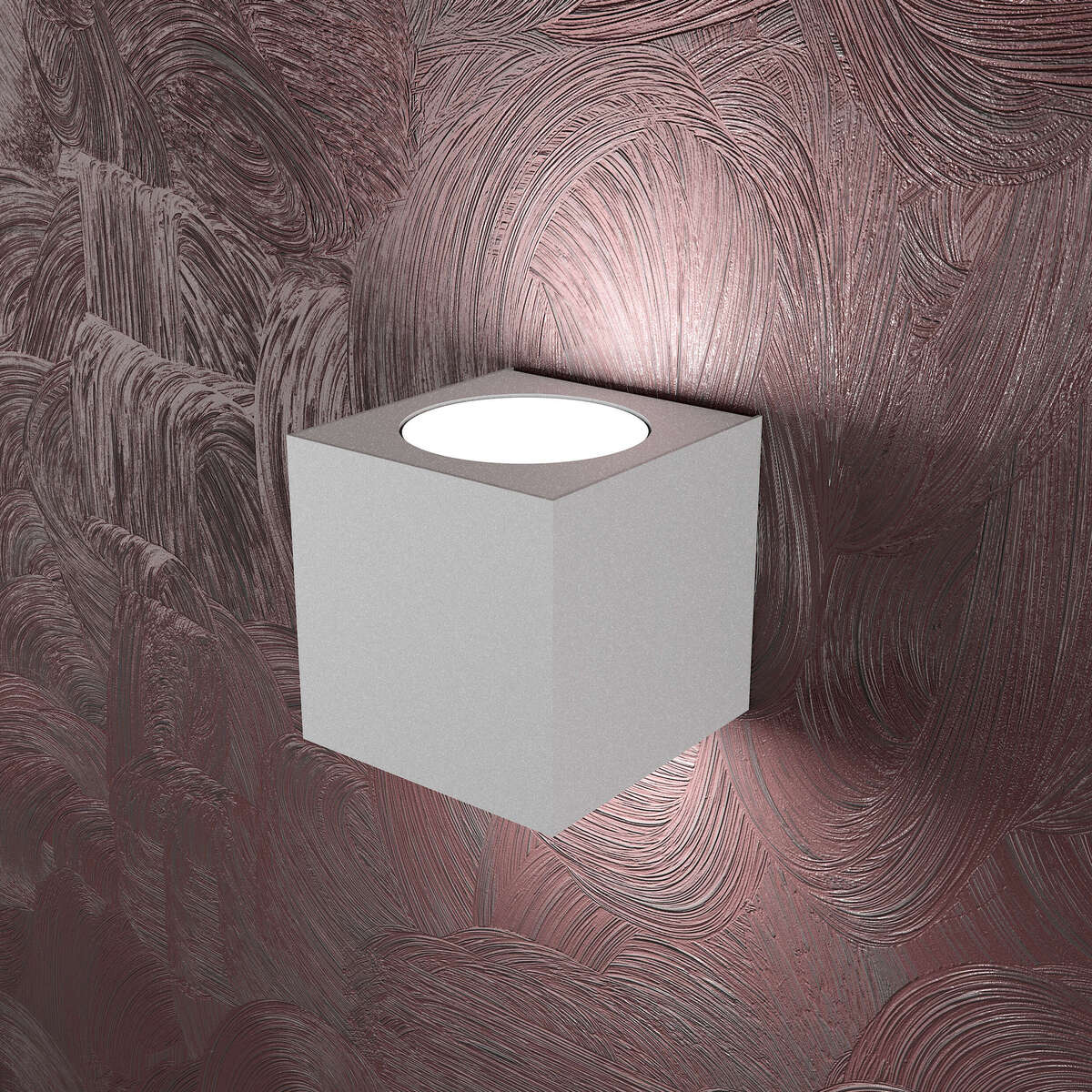 1127/AG-GR AREA APPLIQUE 2 LUCI BIEMISSIONE GRIGIO