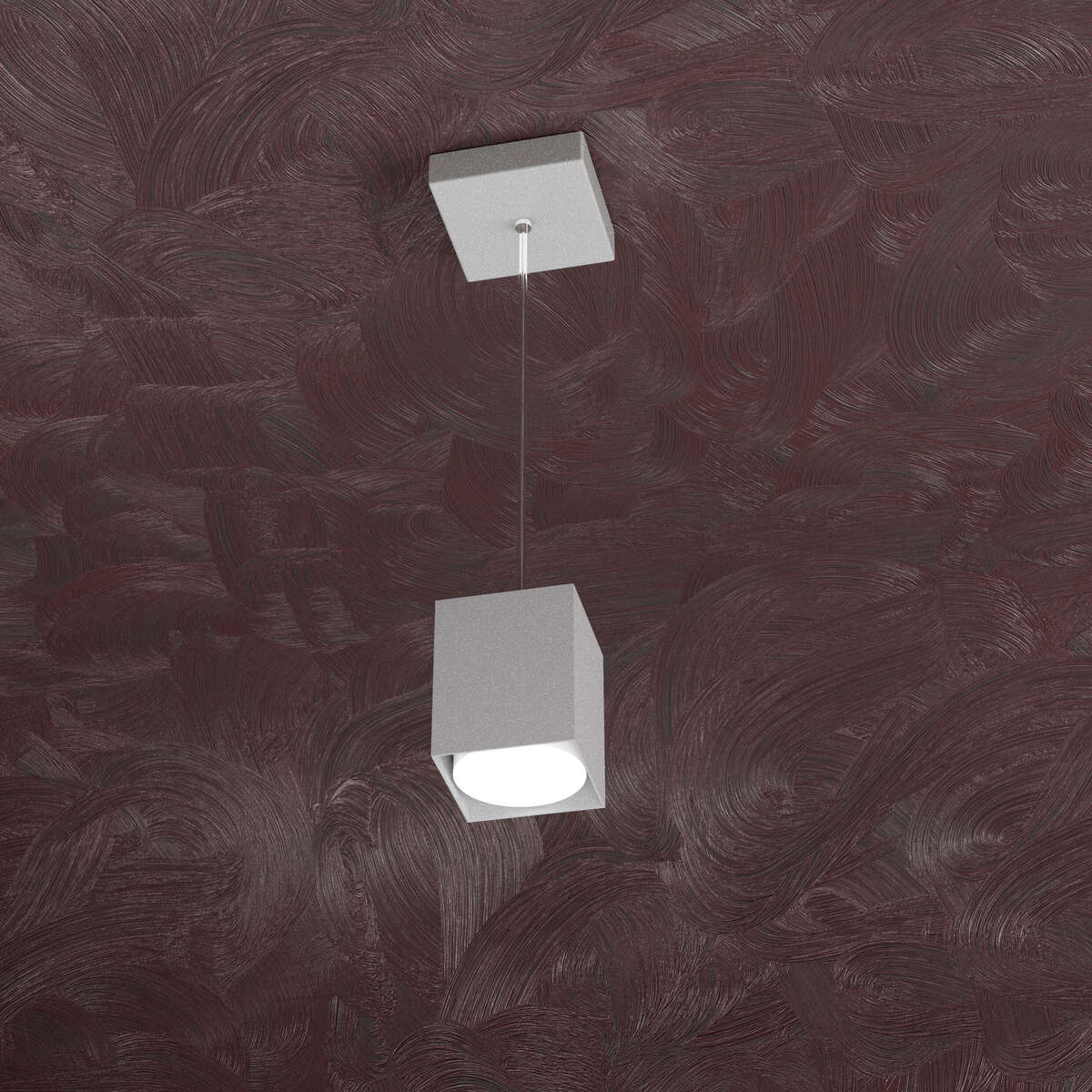 1127/S10-GR AREA SOSPENSIONE TUBO H.10 1 LUCE GRIGIO