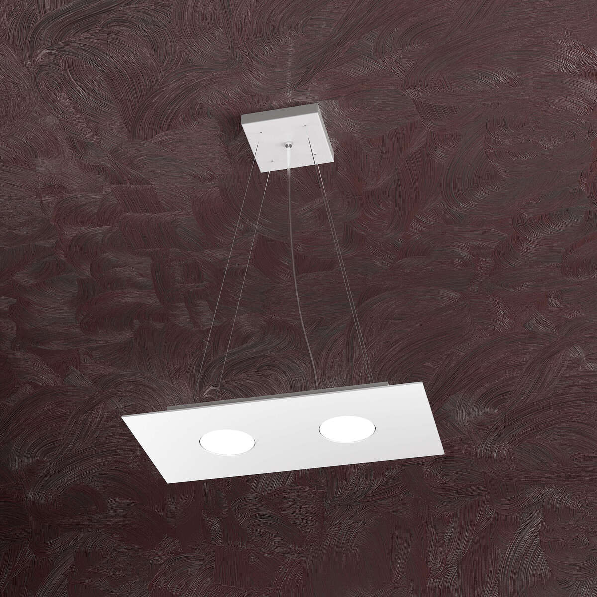1127/S2 R-BI AREA SOSPENSIONE 2 LUCI BIANCO