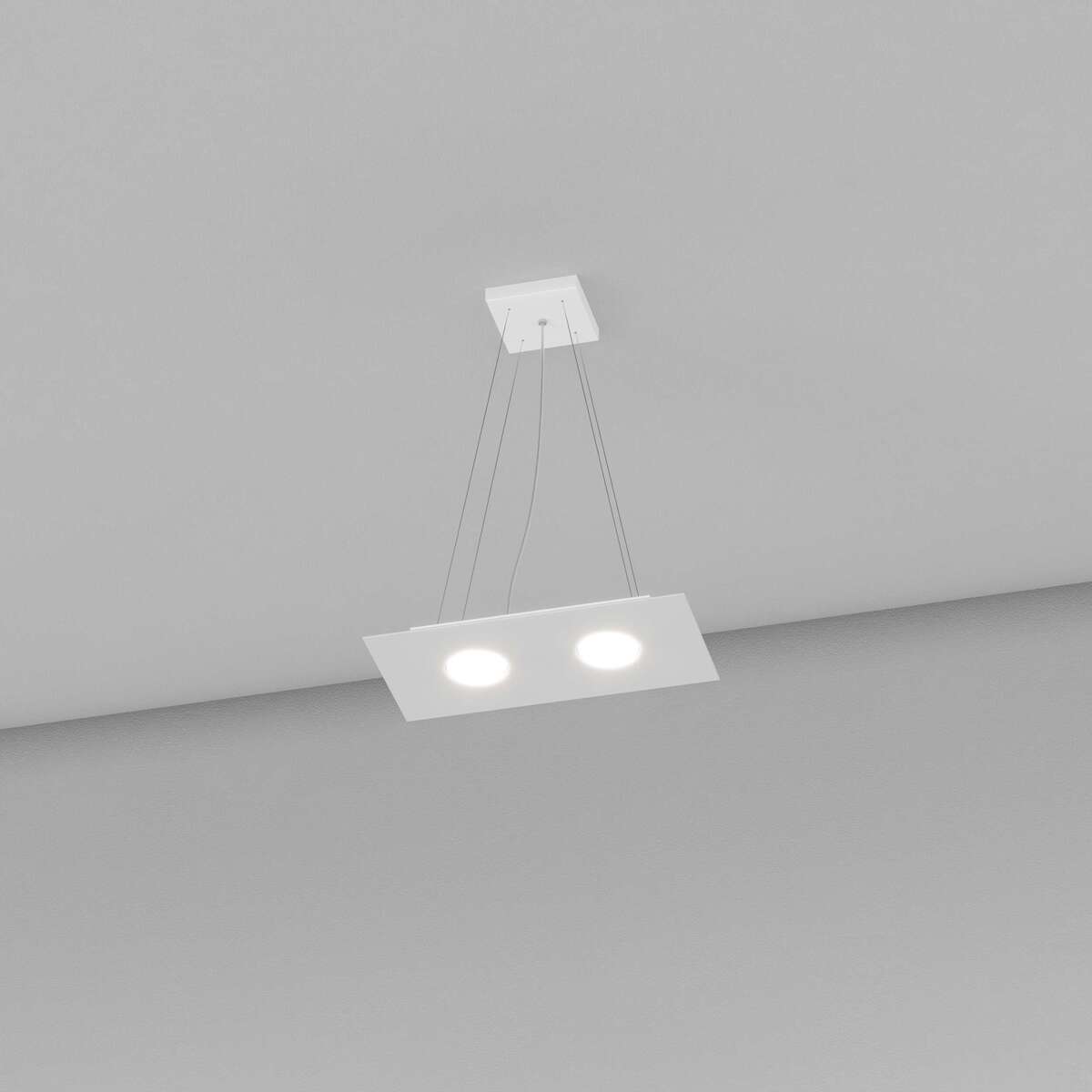 1127/S2 R-BI AREA SOSPENSIONE 2 LUCI BIANCO