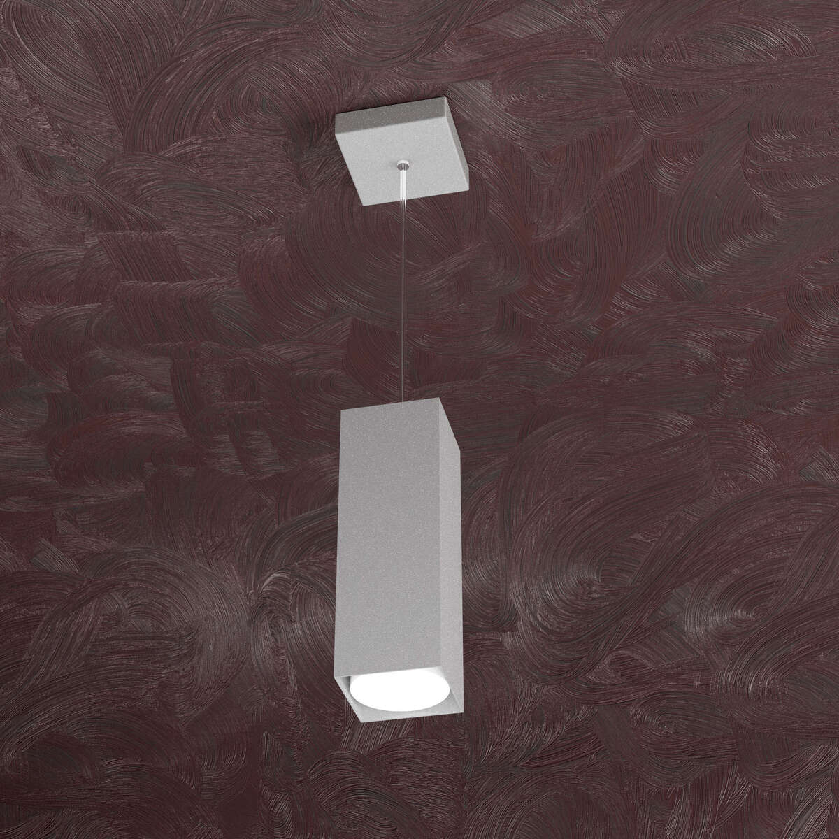 1127/S25-GR AREA SOSPENSIONE TUBO H.25 1 LUCE GRIGIO
