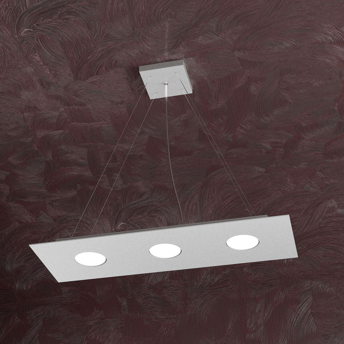 1127/S3 R-GR AREA SOSPENSIONE 3 LUCI GRIGIO