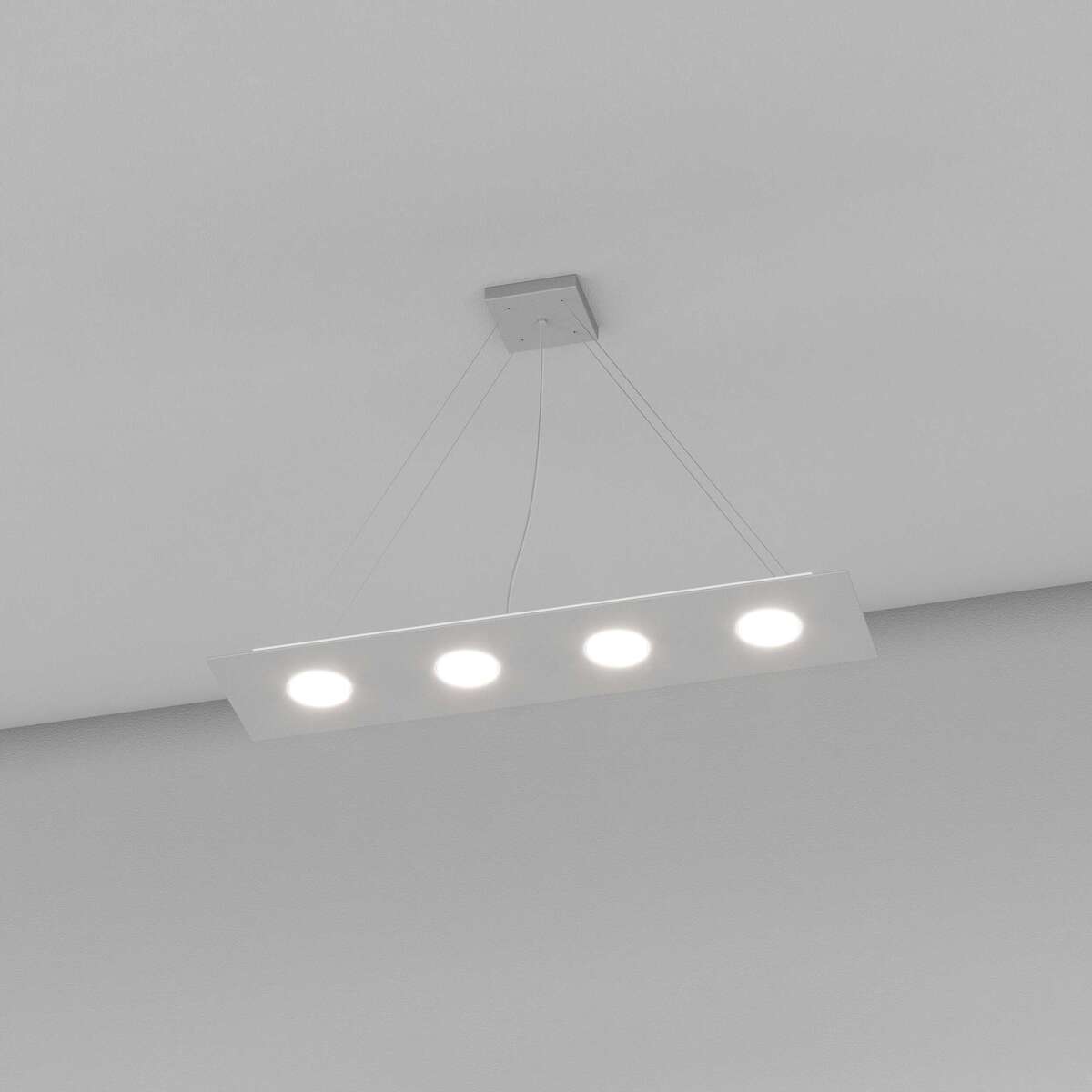 1127/S4 R-GR AREA SOSPENSIONE 4 LUCI RETTANGOLARE GRIGIO