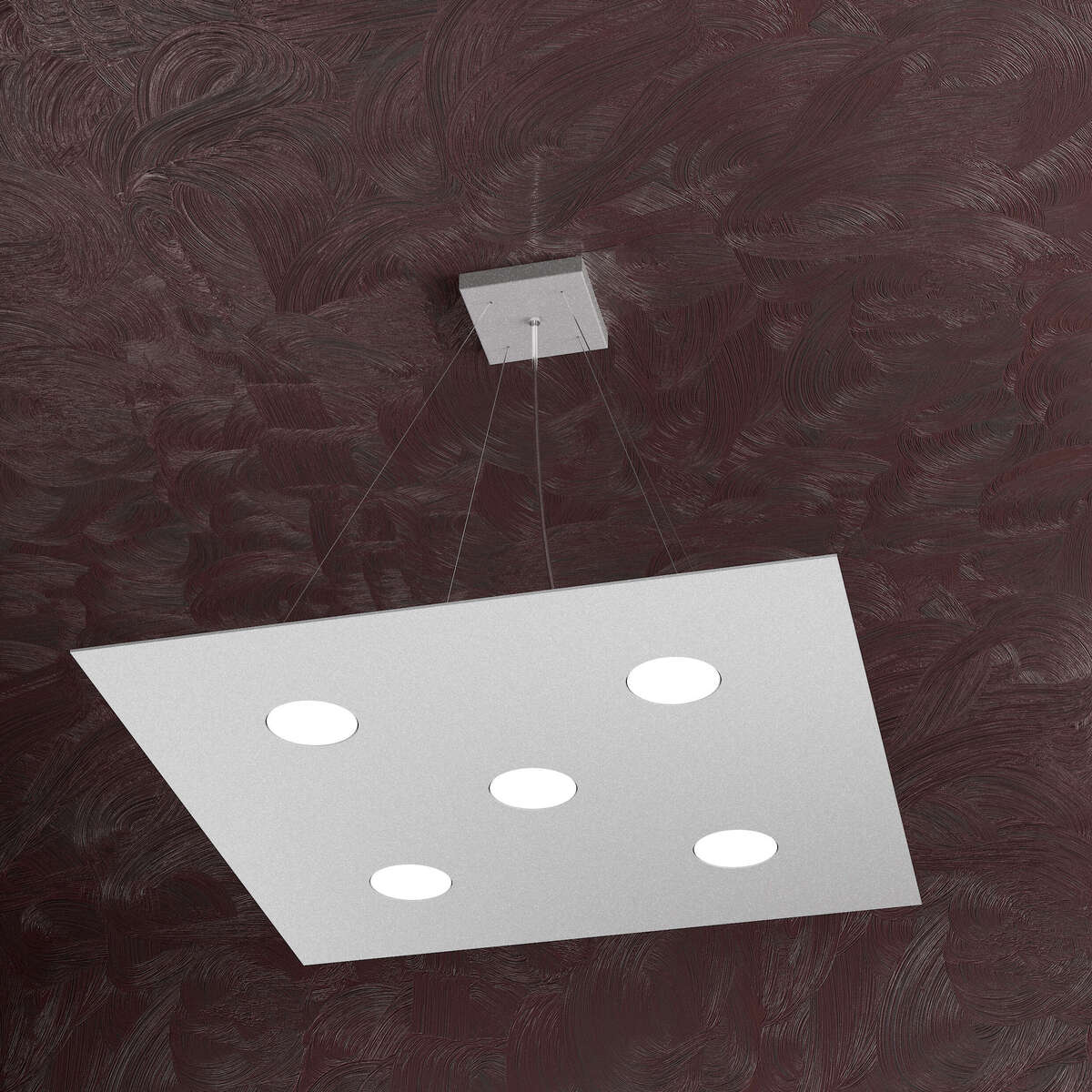 1127/S5-GR AREA SOSPENSIONE 5 LUCI GRIGIO