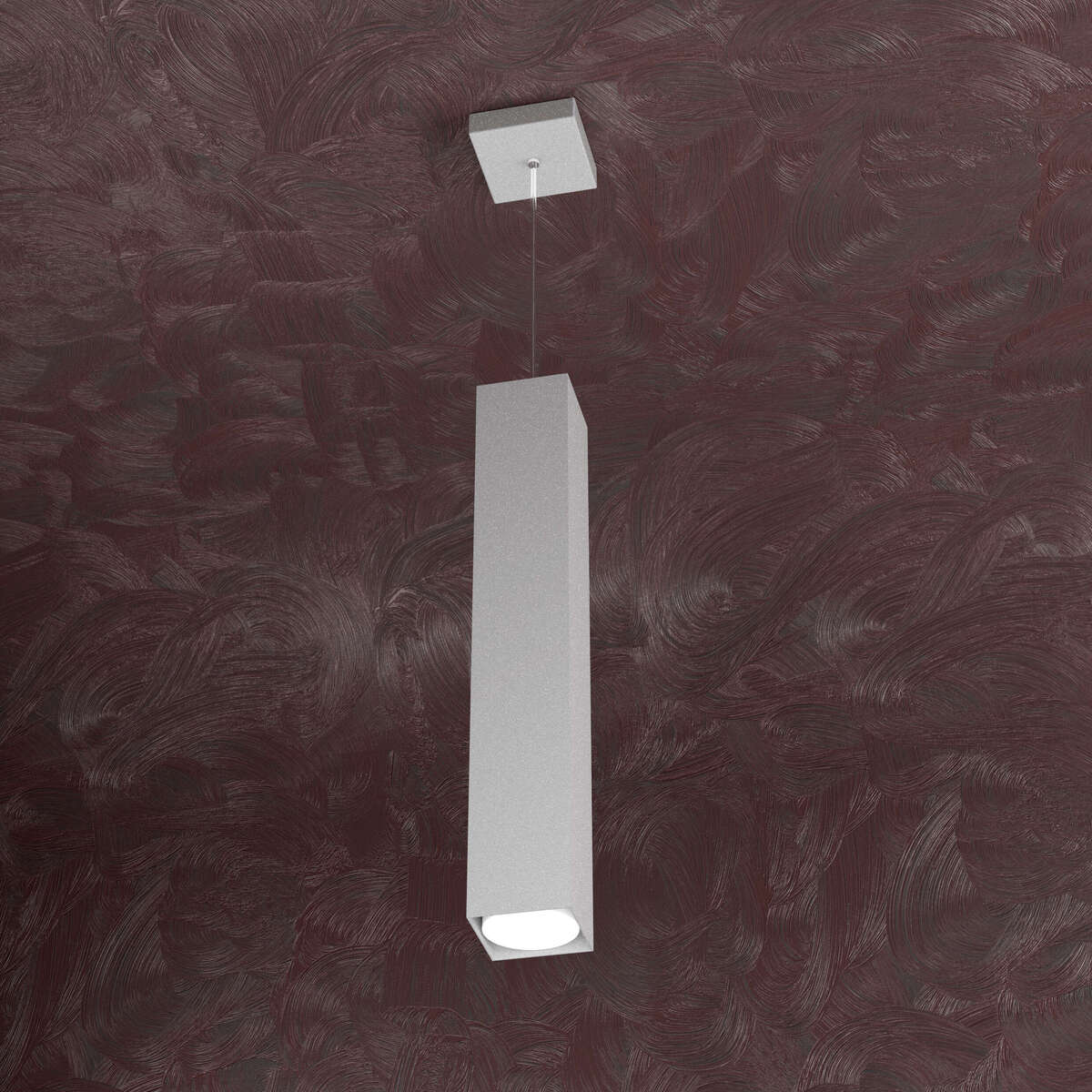 1127/S50-GR AREA SOSPENSIONE TUBO H.50 1 LUCE GRIGIO