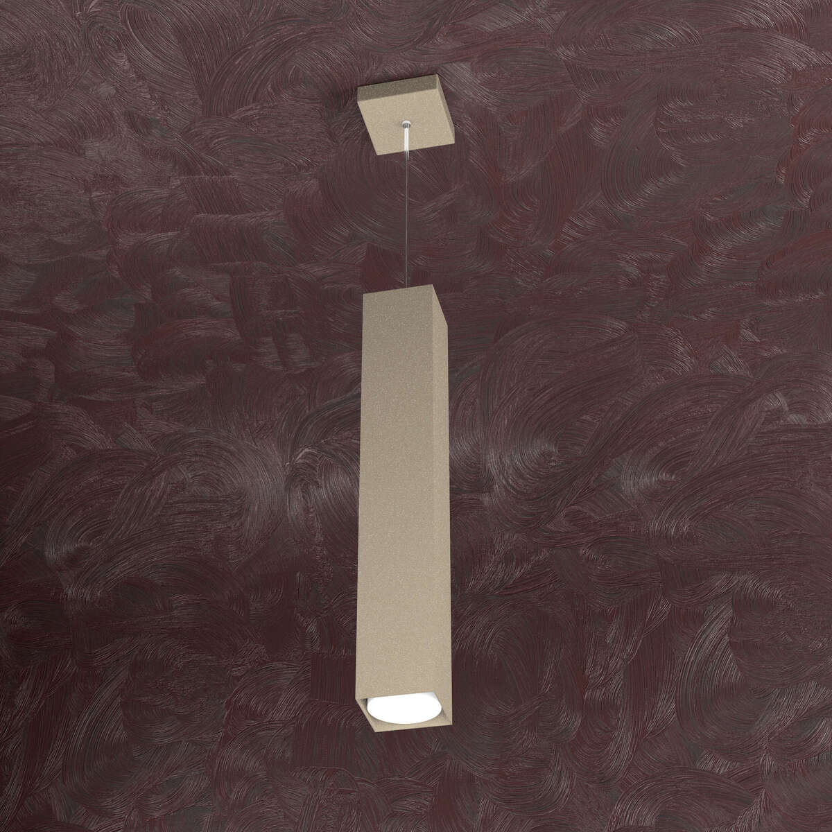 1127/S50-SA AREA SOSPENSIONE TUBO H.50 1 LUCE SABBIA