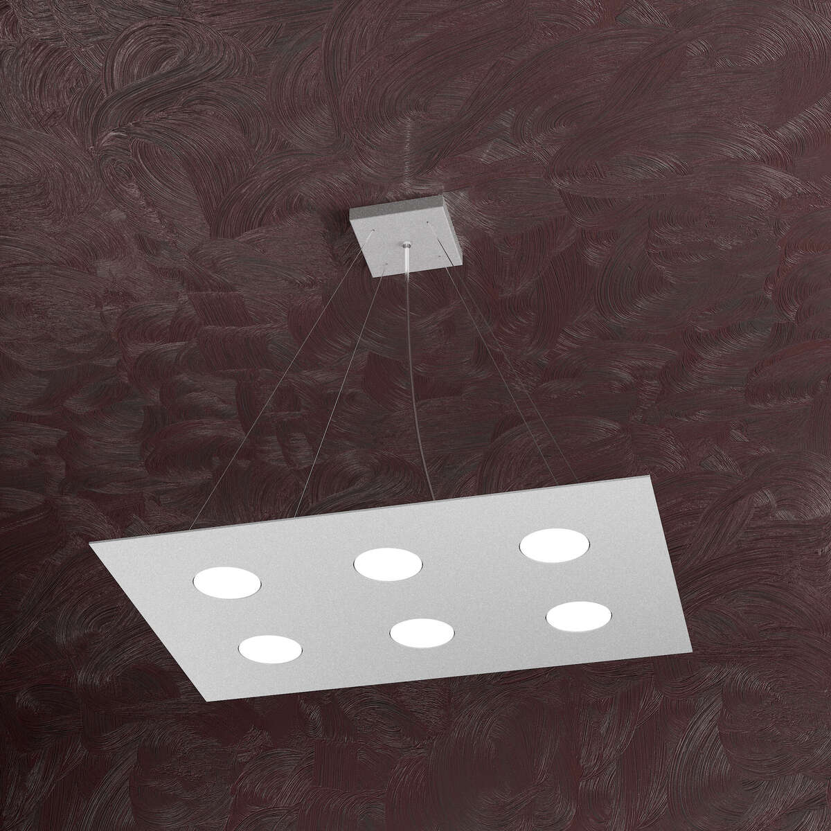 1127/S6 R-GR AREA SOSPENSIONE 6 LUCI GRIGIO