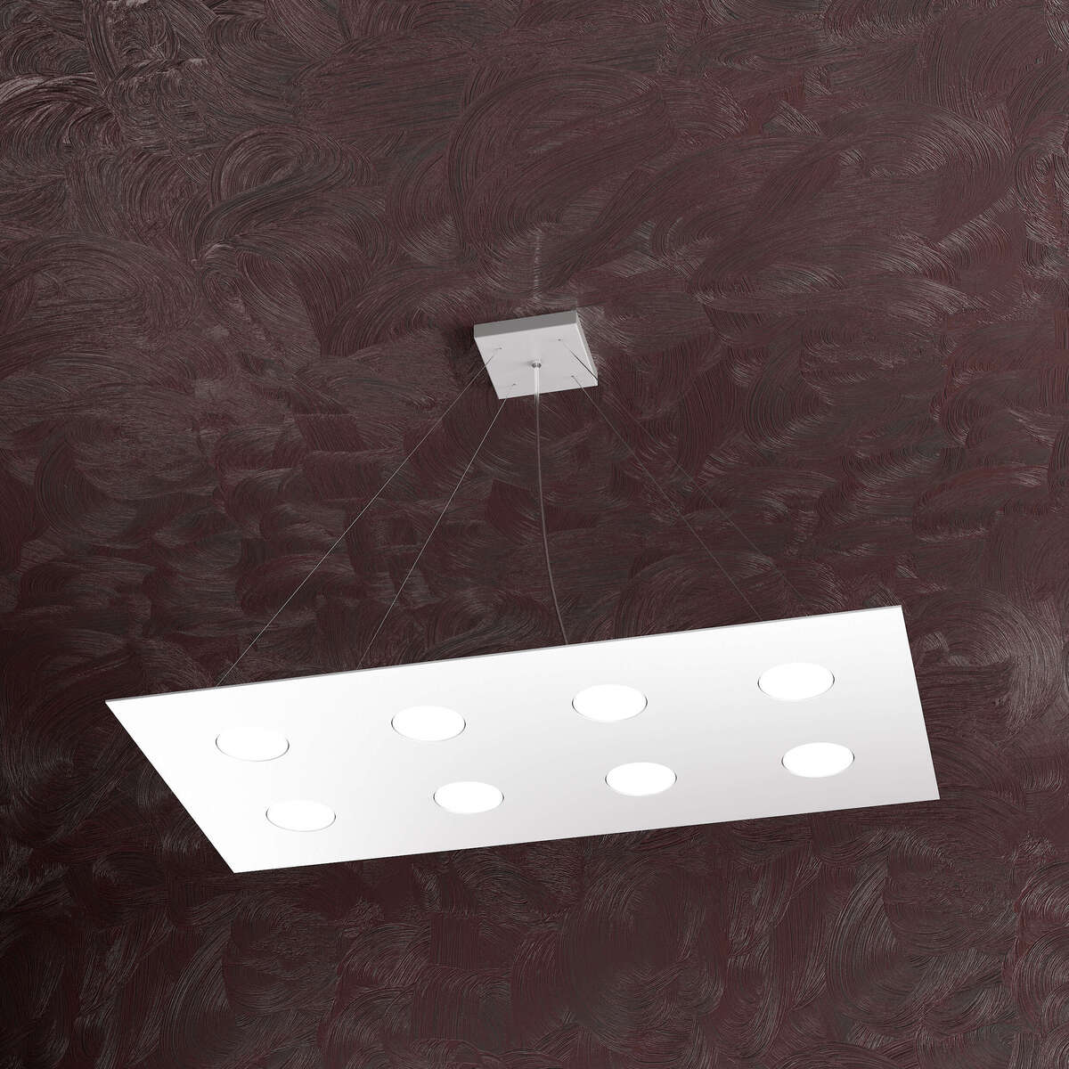 1127/S8 R-BI AREA SOSPENSIONE 8 LUCI BIANCO