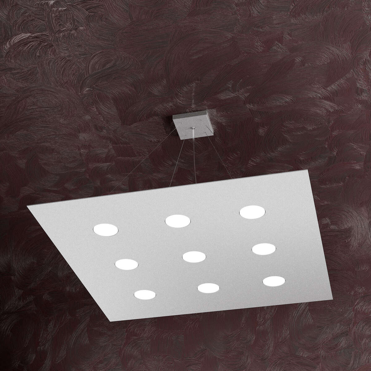 1127/S9-GR AREA SOSPENSIONE 9 LUCI GRIGIO