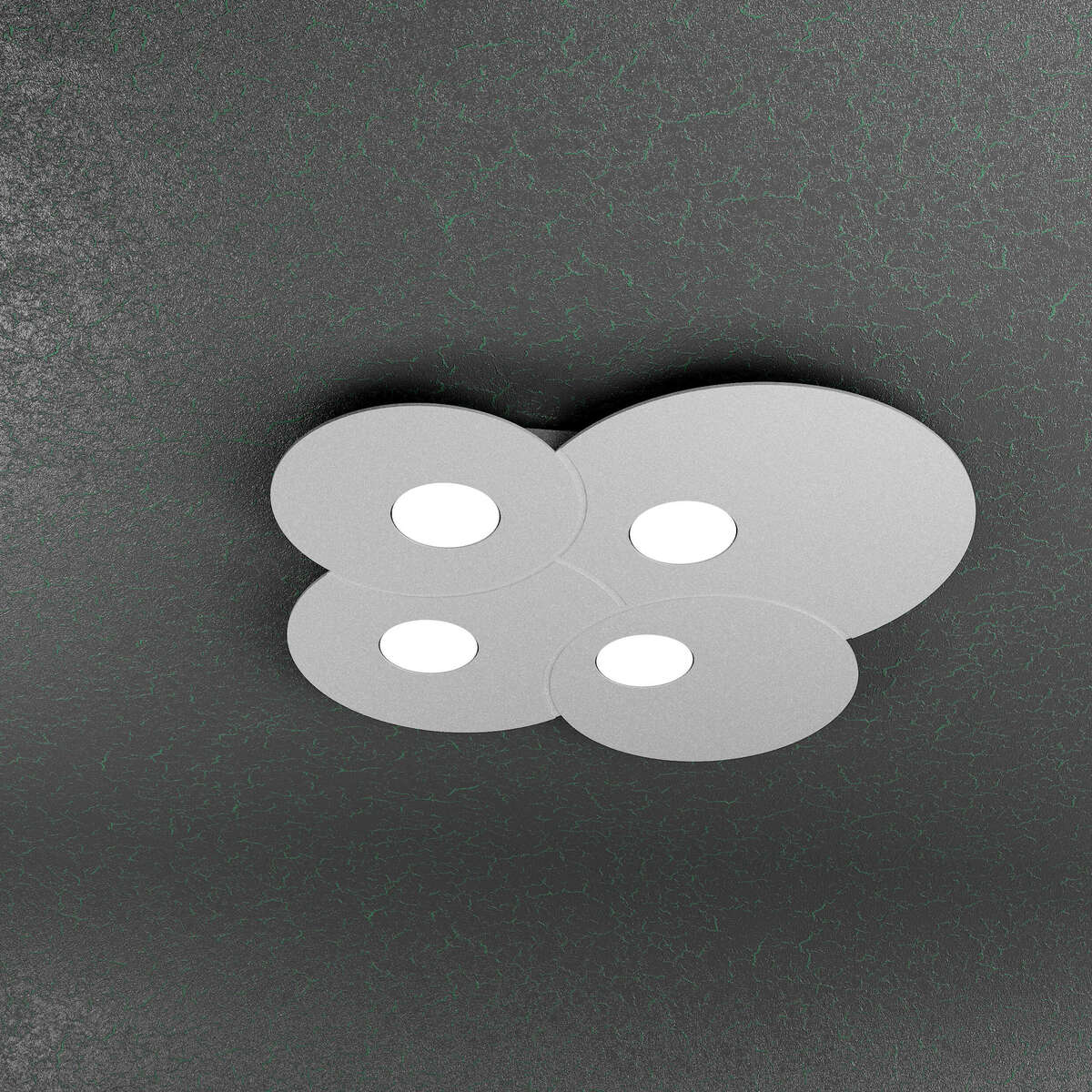 1128/PL4-GR CLOUD PLAFONIERA 4 LUCI QUADRA GRIGIO