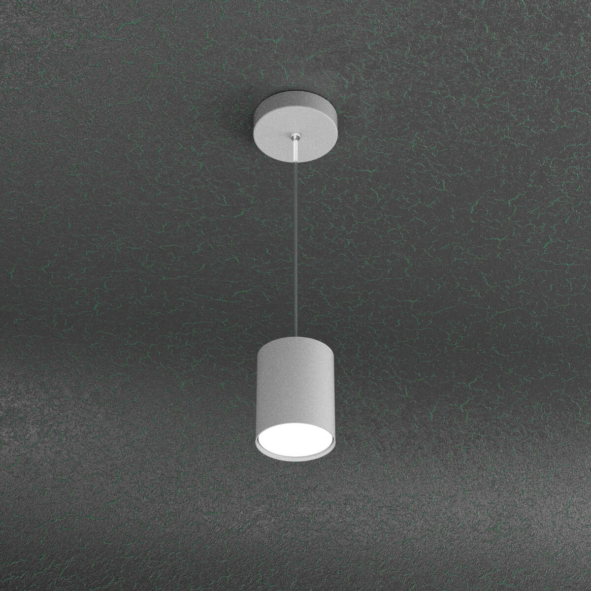 1128/S10-GR CLOUD SOSPENSIONE TUBO H.10 1 LUCE GRIGIO