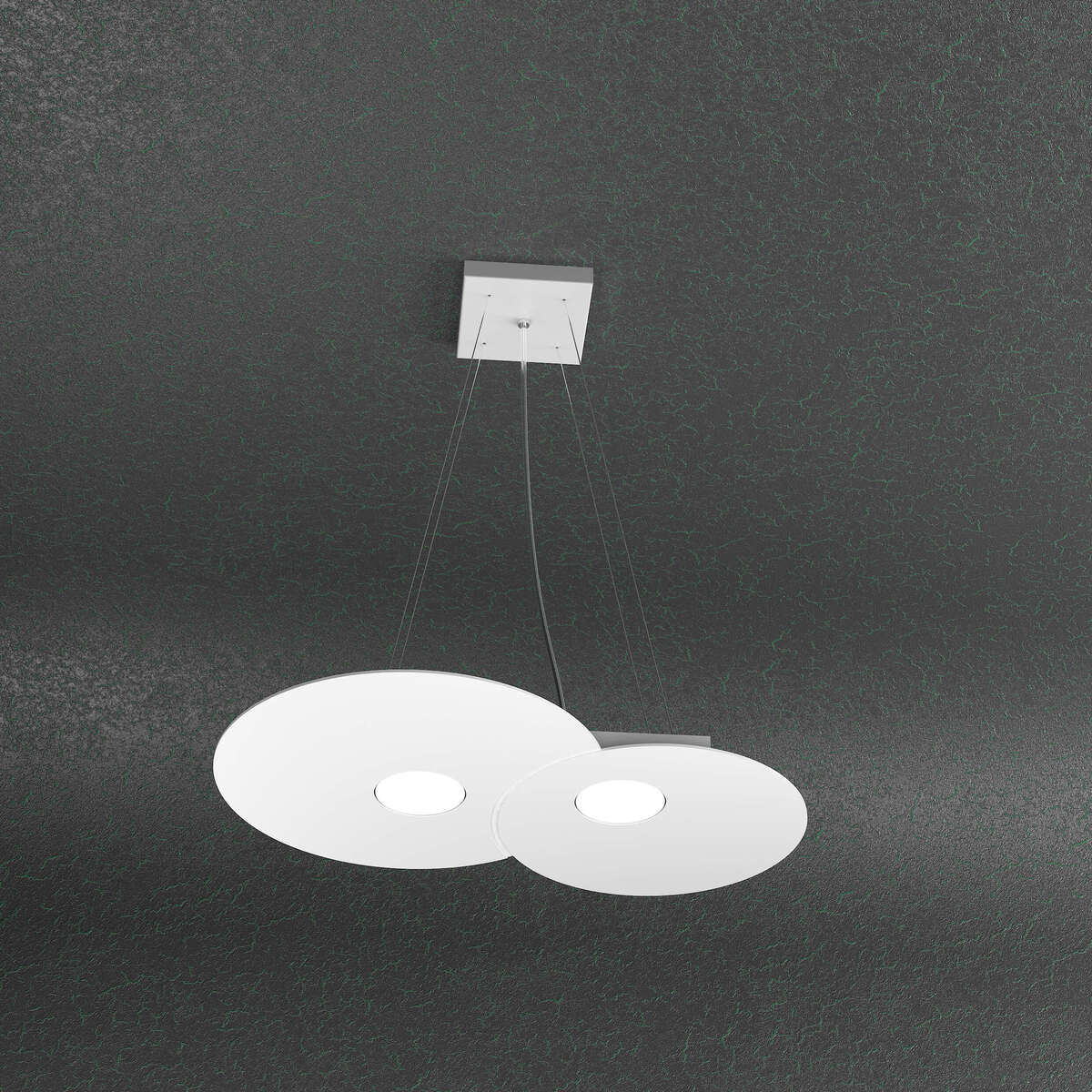 1128/S2 R-BI CLOUD SOSPENSIONE 2 LUCI BIANCO
