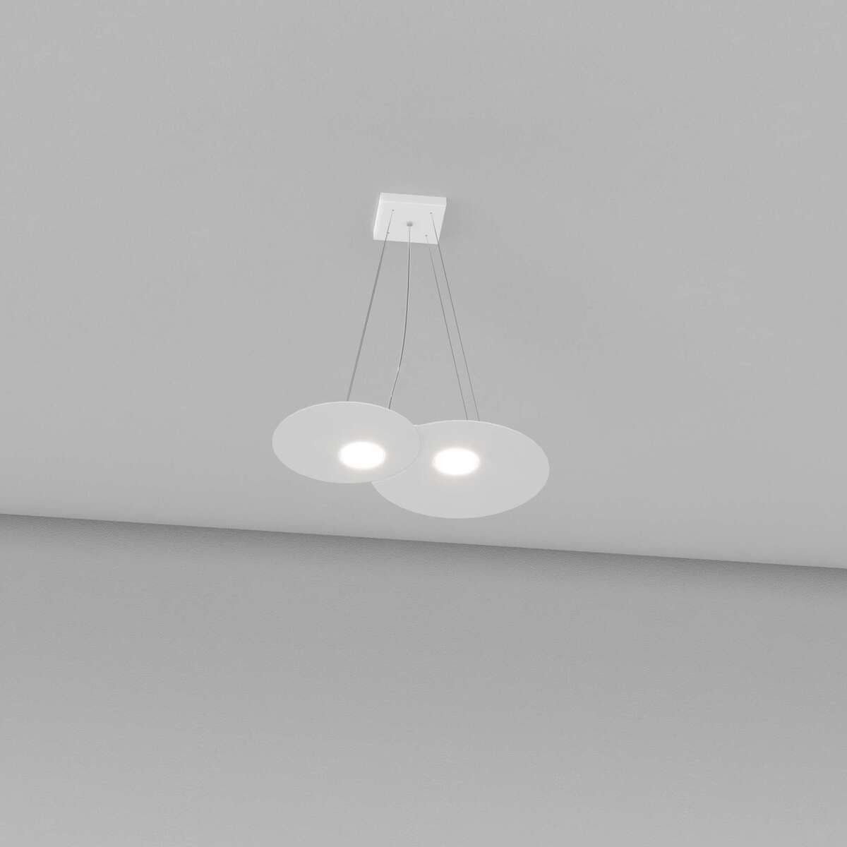 1128/S2 R-BI CLOUD SOSPENSIONE 2 LUCI BIANCO