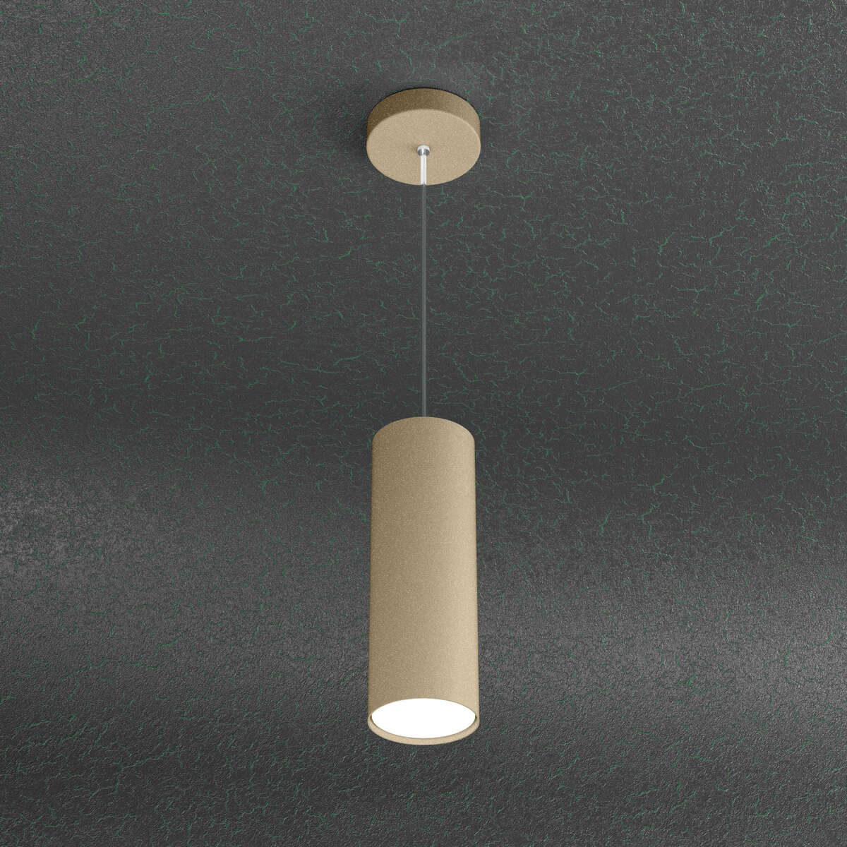 1128/S25-SA CLOUD SOSPENSIONE TUBO H.25 1 LUCE SABBIA