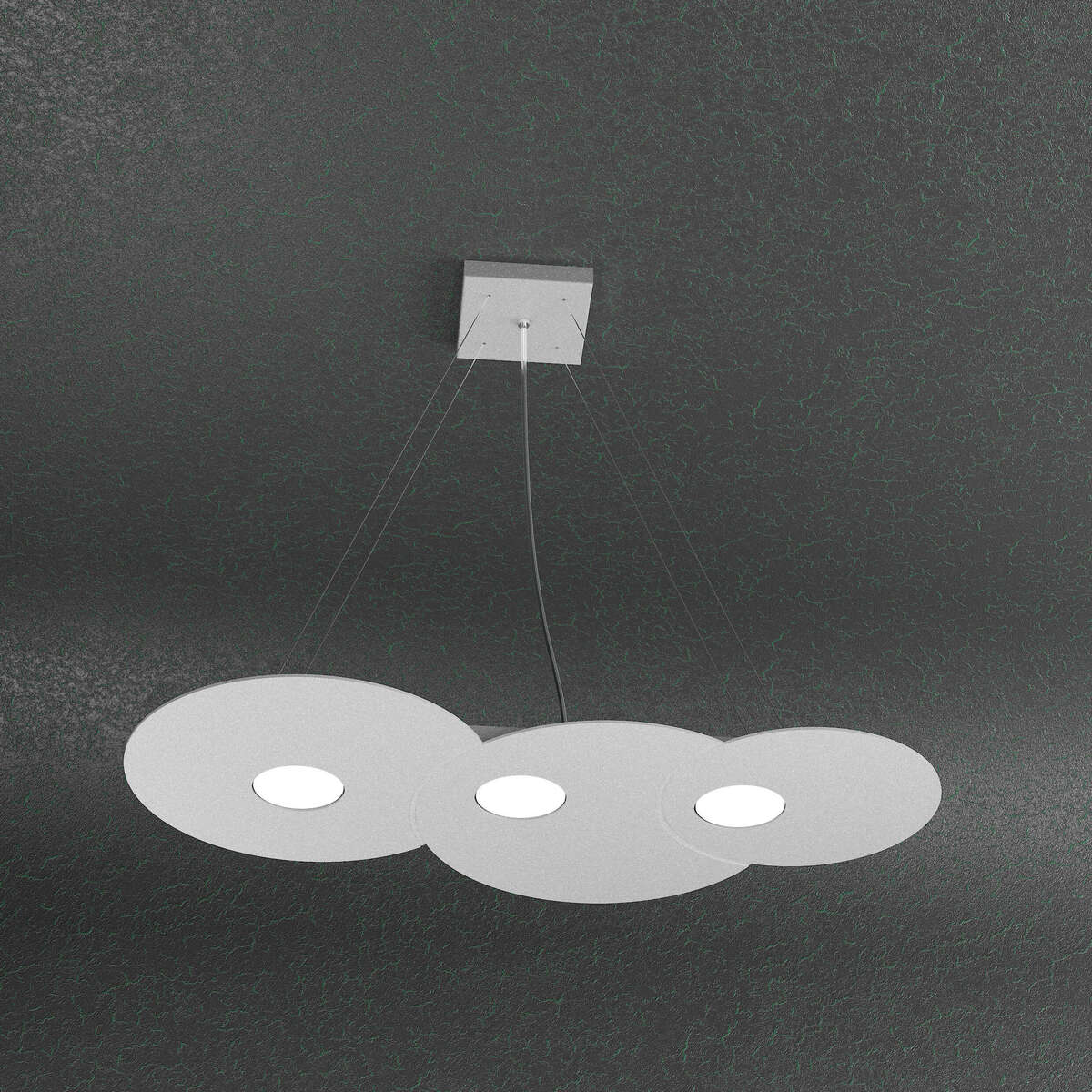 1128/S3 R-GR CLOUD SOSPENSIONE 3 LUCI GRIGIO
