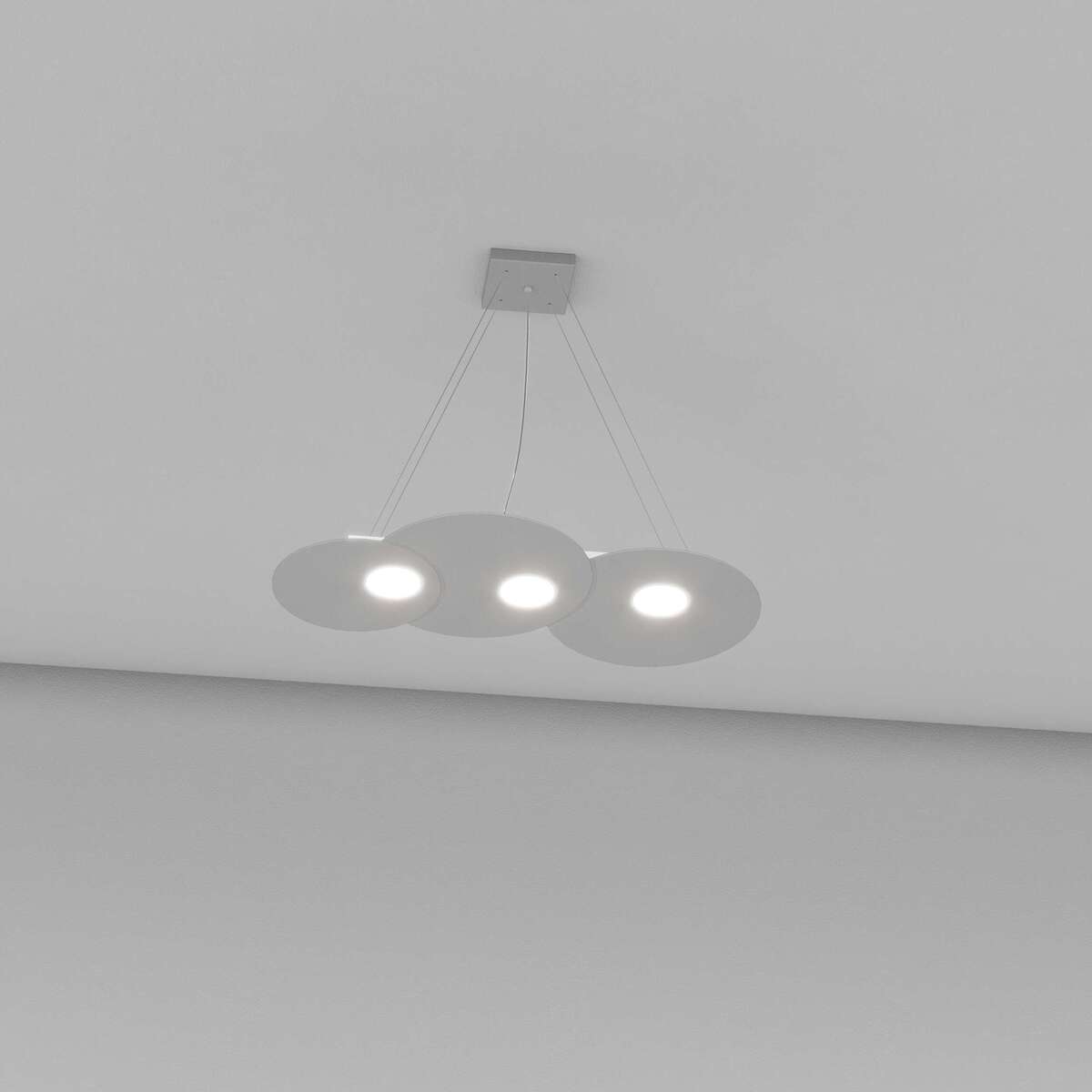 1128/S3 R-GR CLOUD SOSPENSIONE 3 LUCI GRIGIO
