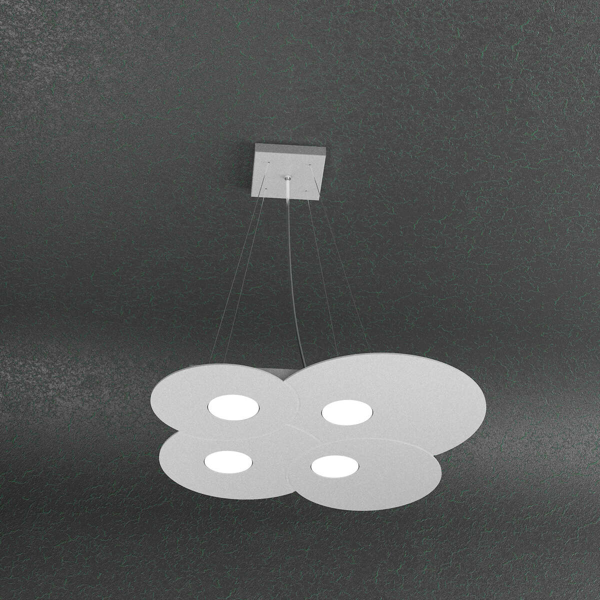 1128/S4-GR CLOUD SOSPENSIONE 4 LUCI GRIGIO