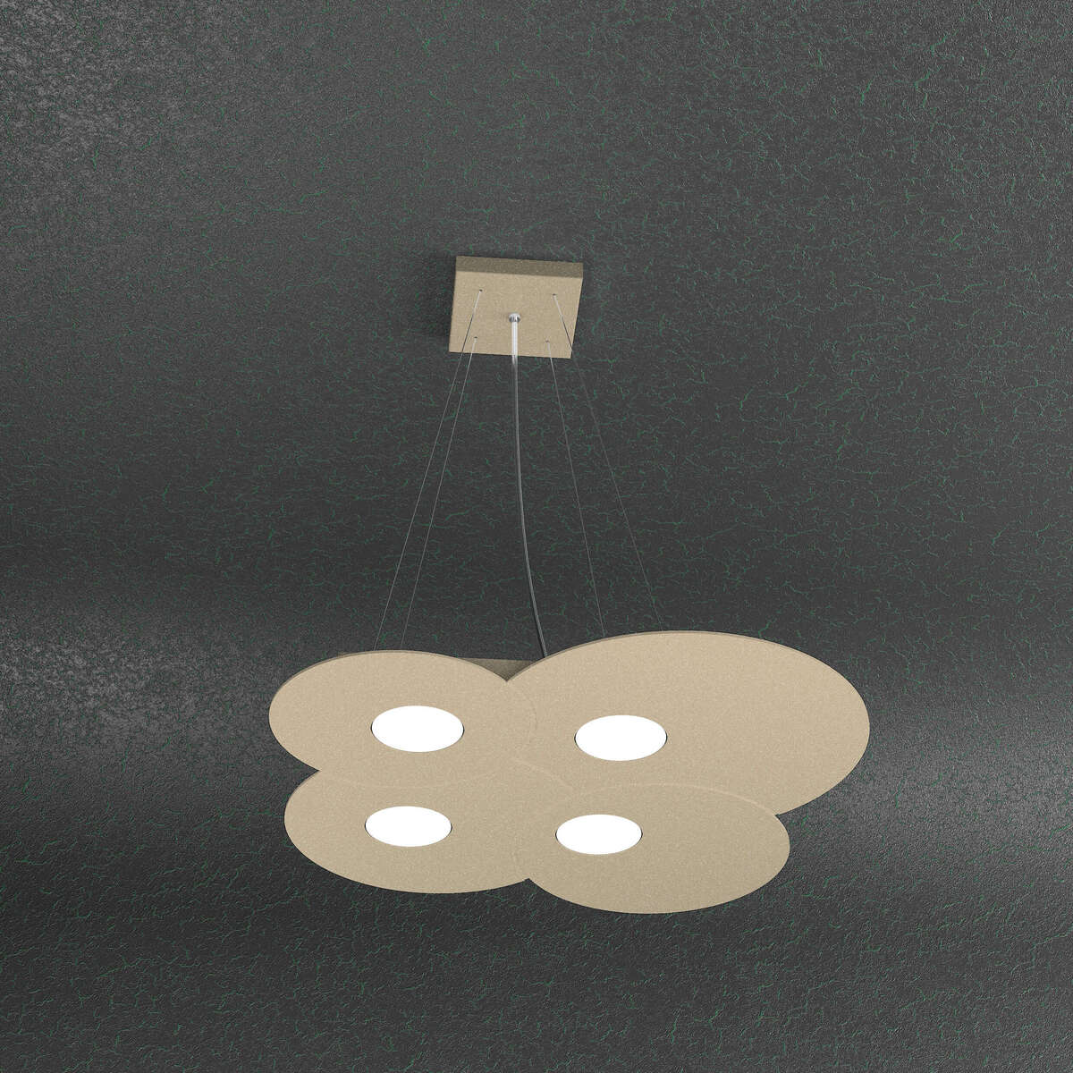 1128/S4-SA CLOUD SOSPENSIONE 4 LUCI SABBIA
