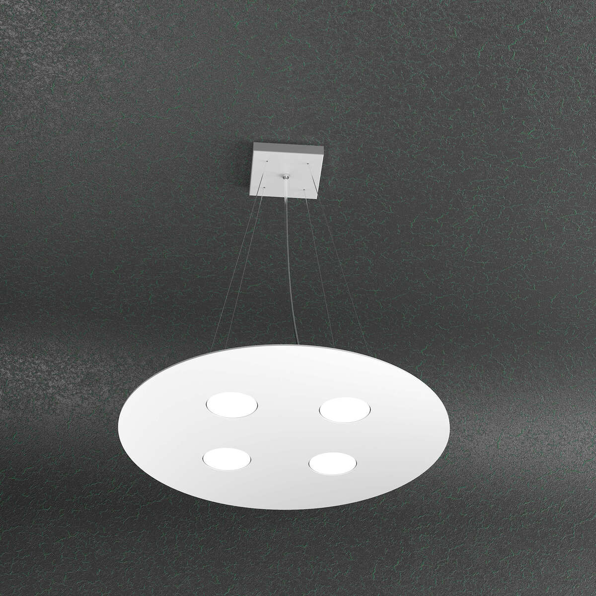 1128/S4 T-BI CLOUD SOSPENSIONE 4 LUCI TONDA BIANCO