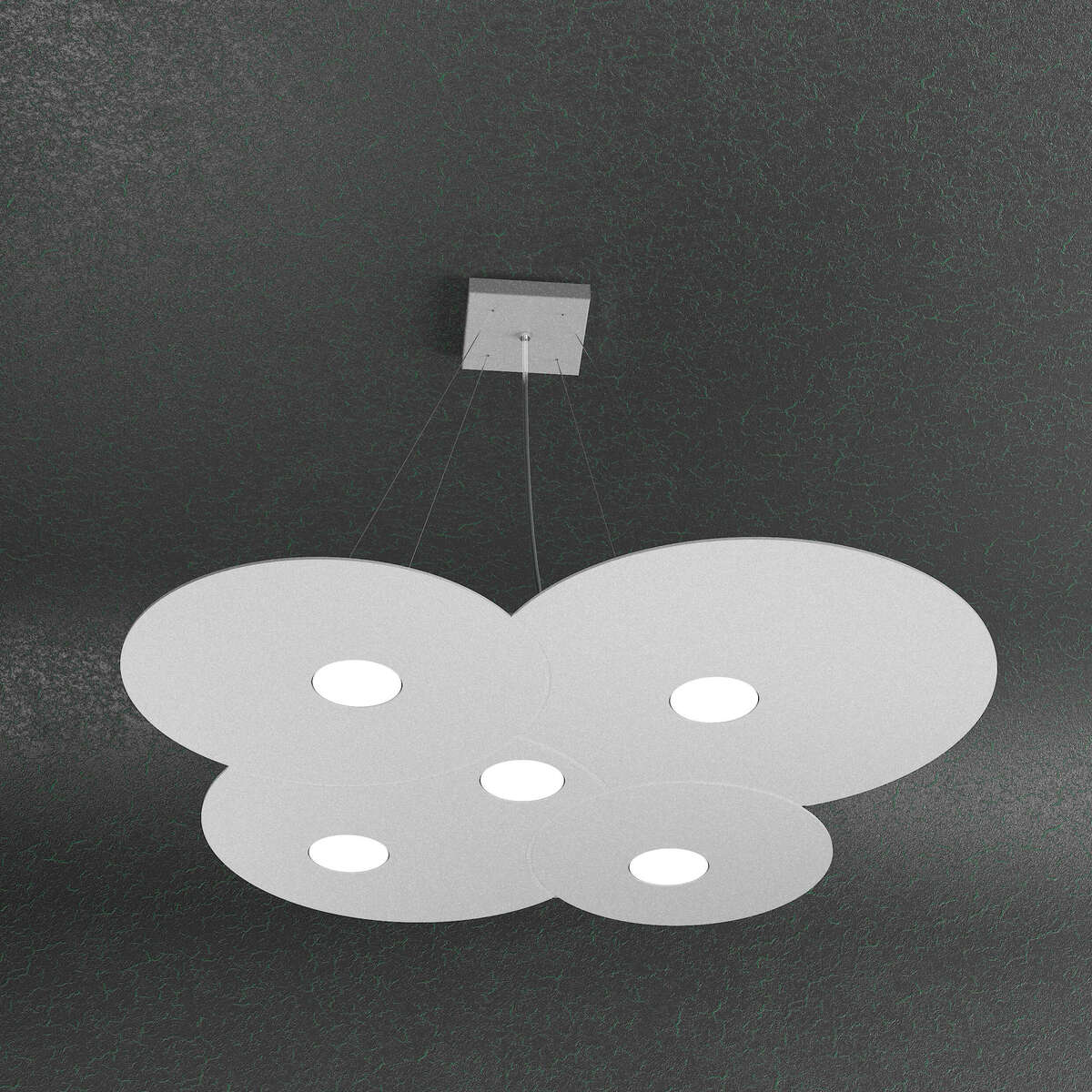 1128/S5-GR CLOUD SOSPENSIONE 5 LUCI GRIGIO