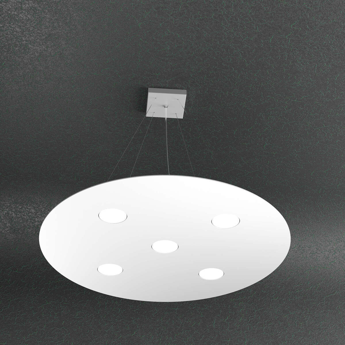 1128/S5 T-BI CLOUD SOSPENSIONE 5 LUCI TONDA BIANCO