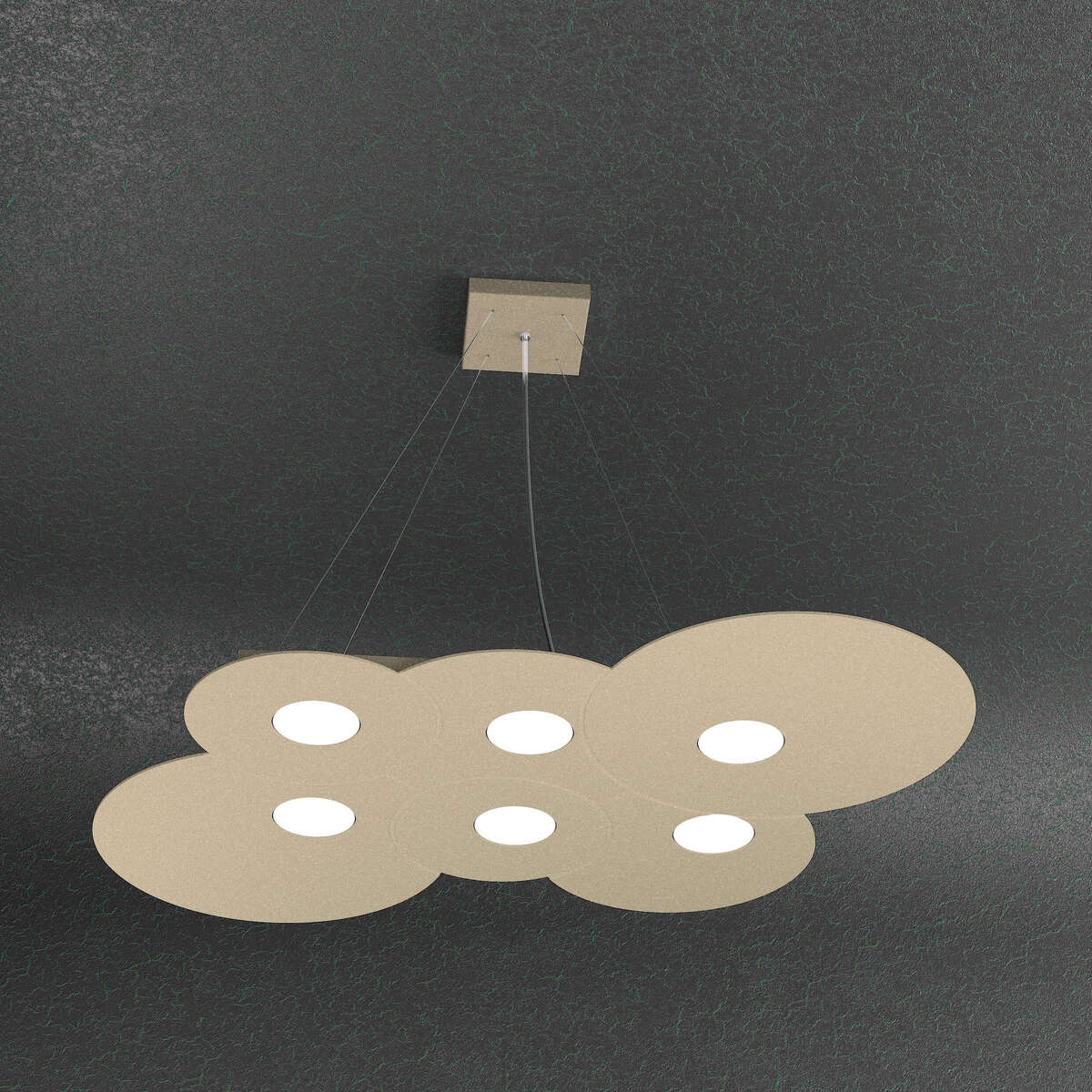 1128/S6 R-SA CLOUD SOSPENSIONE 6 LUCI SABBIA