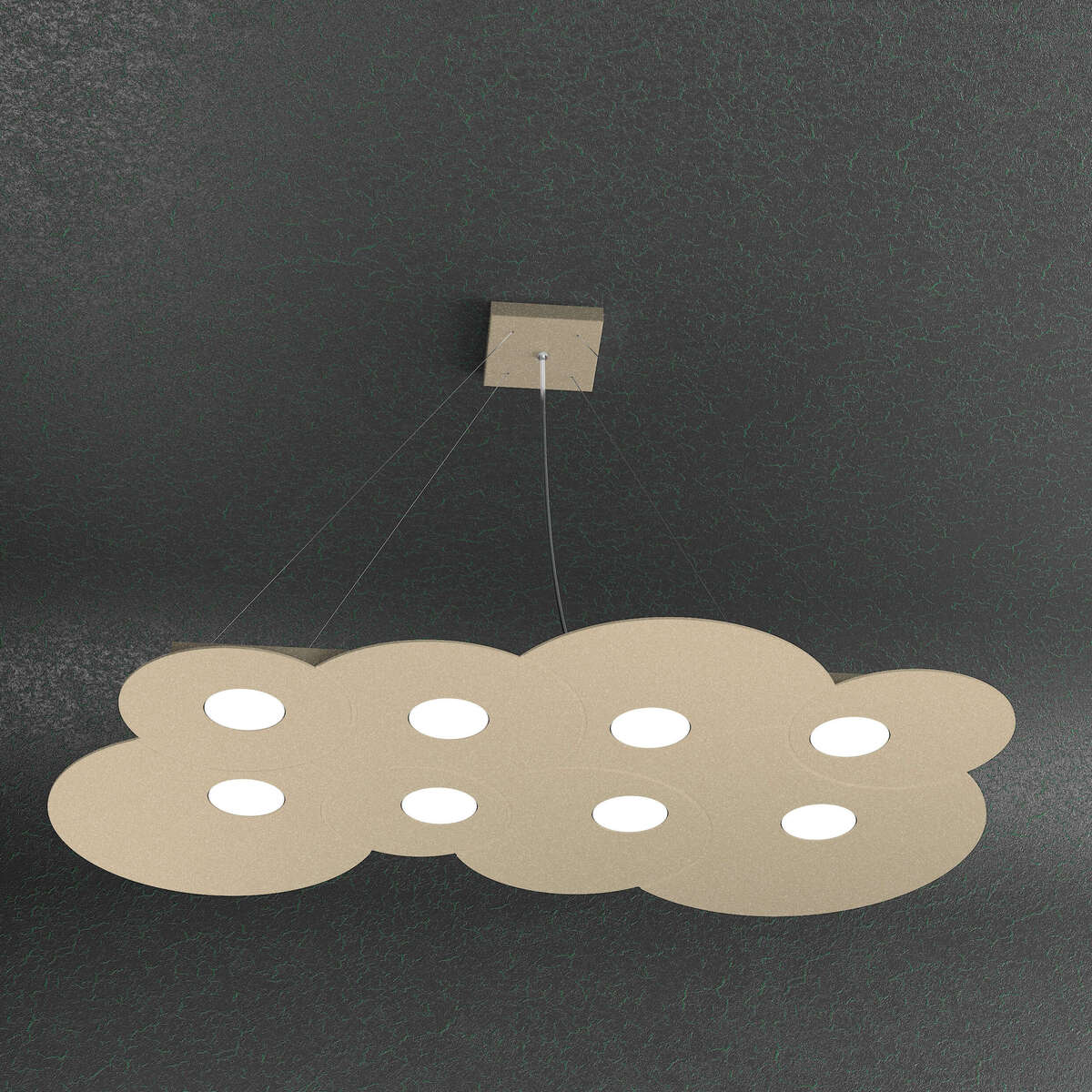 1128/S8 R-SA CLOUD SOSPENSIONE 8 LUCI SABBIA