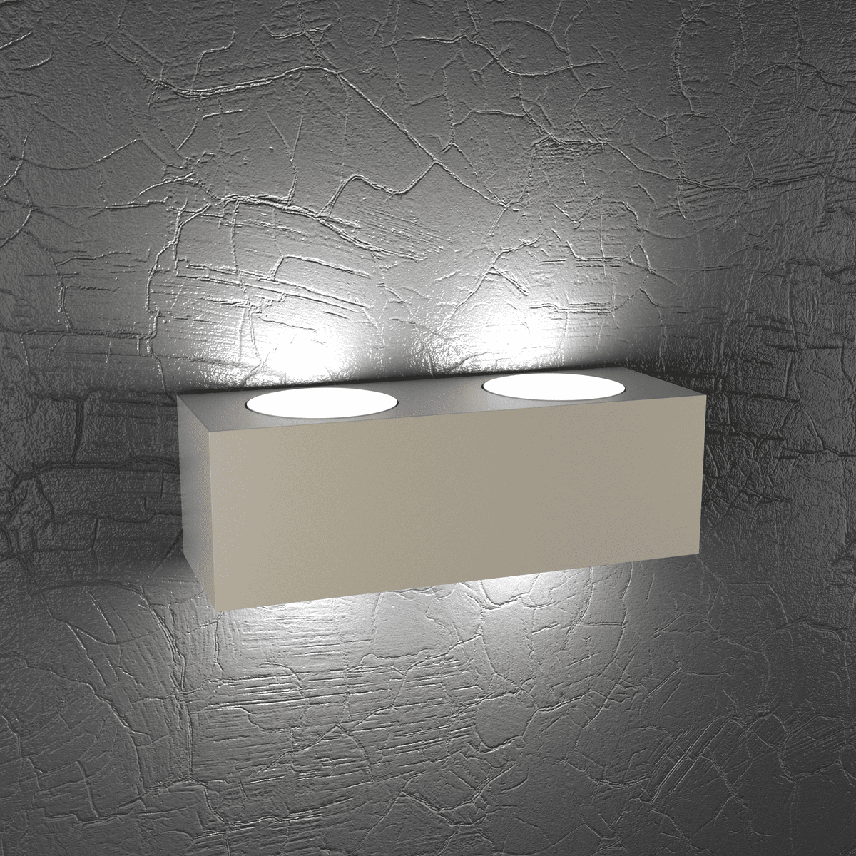 1129/A4-SA PLATE APPLIQUE 4 LUCI BIEMISSIONE SABBIA