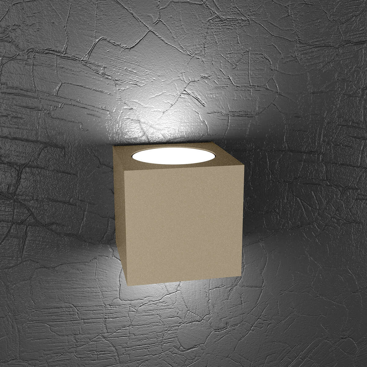 1129/AG-SA PLATE APPLIQUE 2 LUCI BIEMISSIONE SABBIA