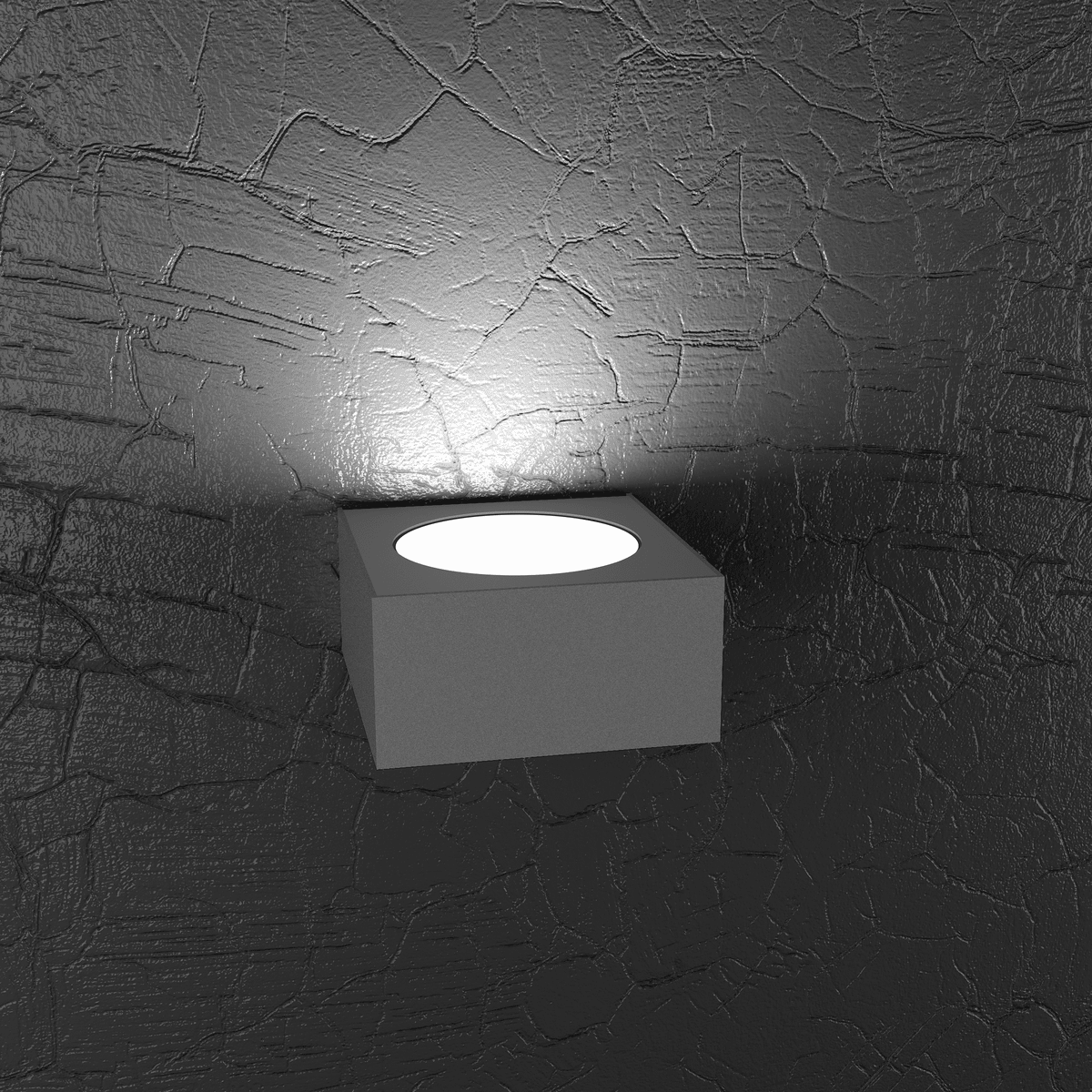 1129/AP-GA PLATE APPLIQUE 1 LUCI MONOEMISSIONE GRIGIO ANTRACITE