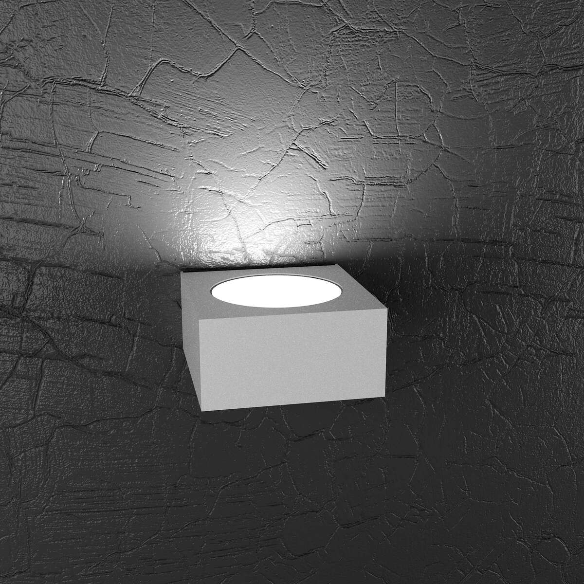 1129/AP-GR PLATE APPLIQUE 1 LUCI MONOEMISSIONE GRIGIO