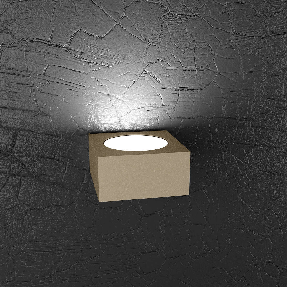 1129/AP-SA PLATE APPLIQUE 1 LUCI MONOEMISSIONE SABBIA