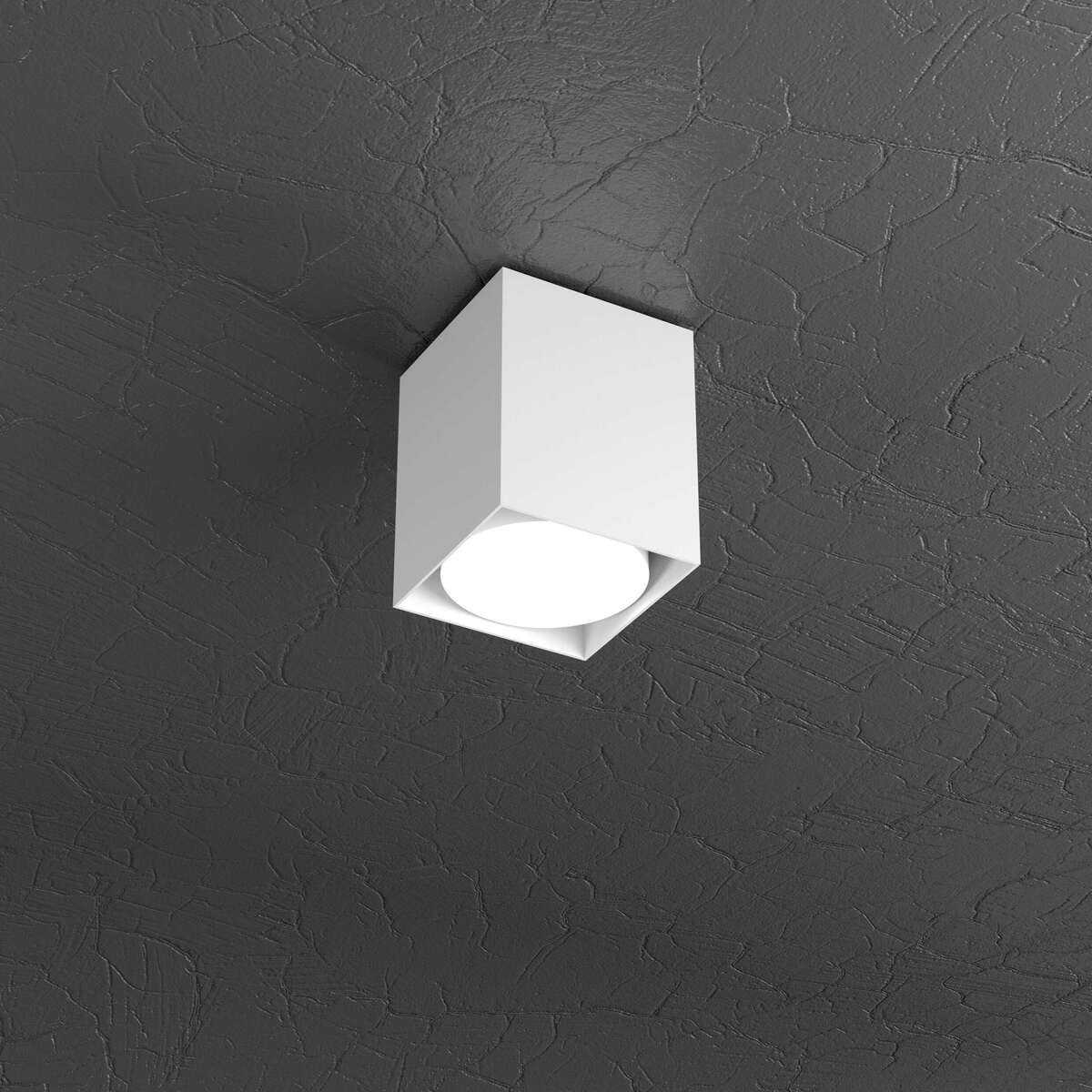 1129/PL10-BI PLATE PLAFONIERA TUBO H.10 1 LUCE BIANCO