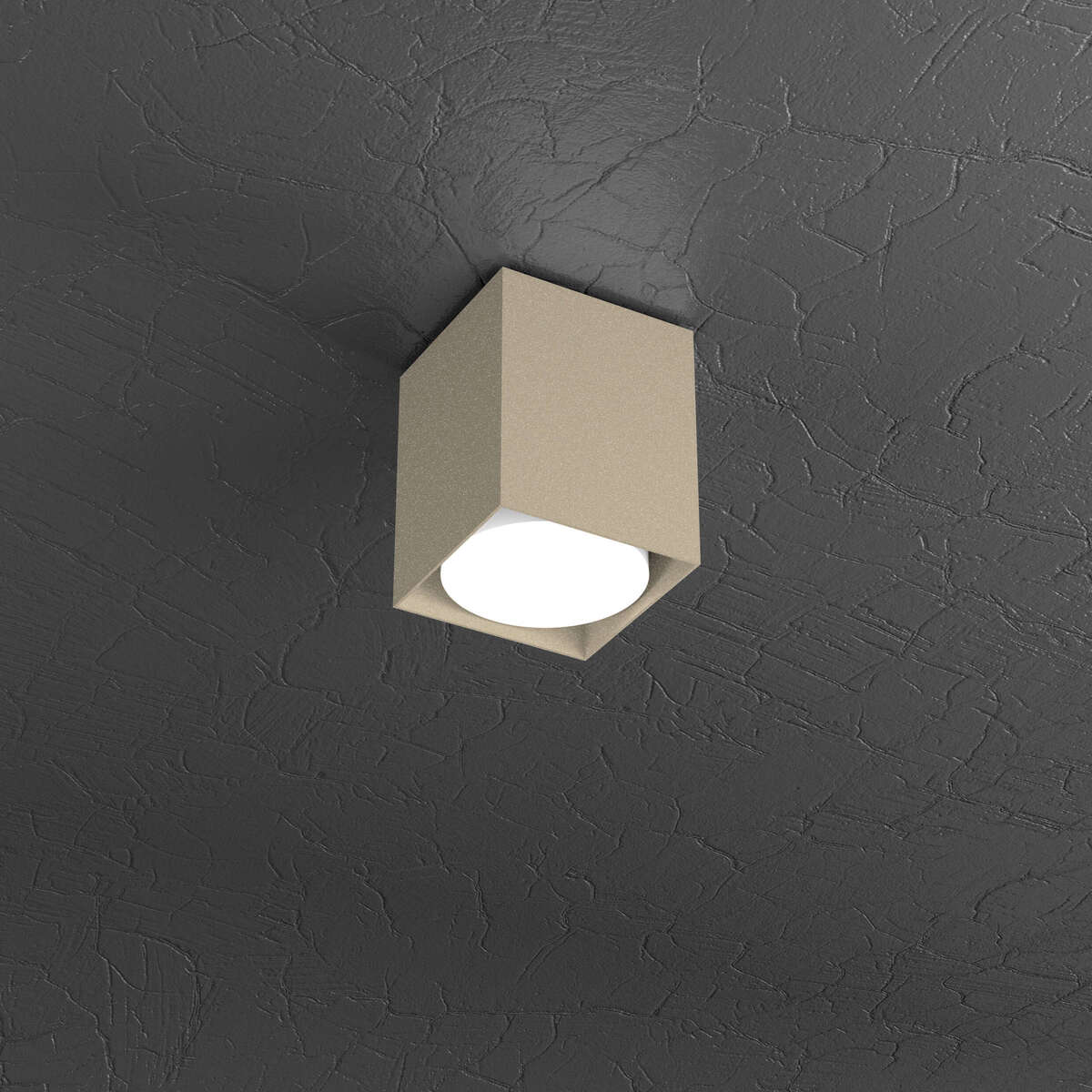 1129/PL10-SA PLATE PLAFONIERA TUBO H.10 1 LUCE SABBIA