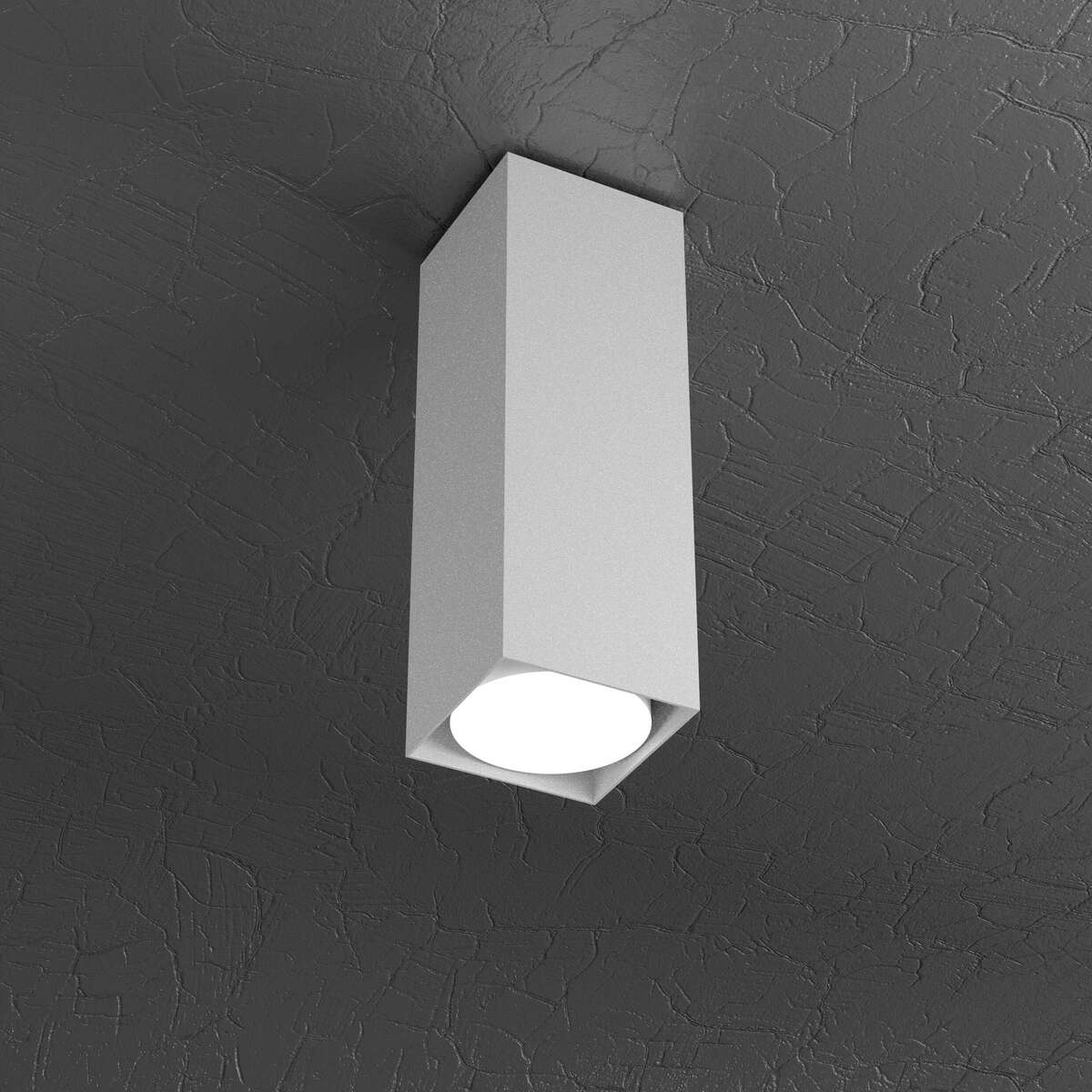 1129/PL25-GR PLATE PLAFONIERA TUBO H.25 1 LUCE GRIGIO