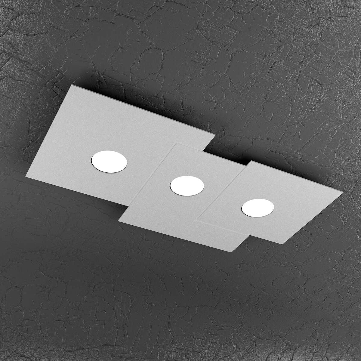 1129/PL3 R-GR PLATE PLAFONIERA 3 LUCI GRIGIO