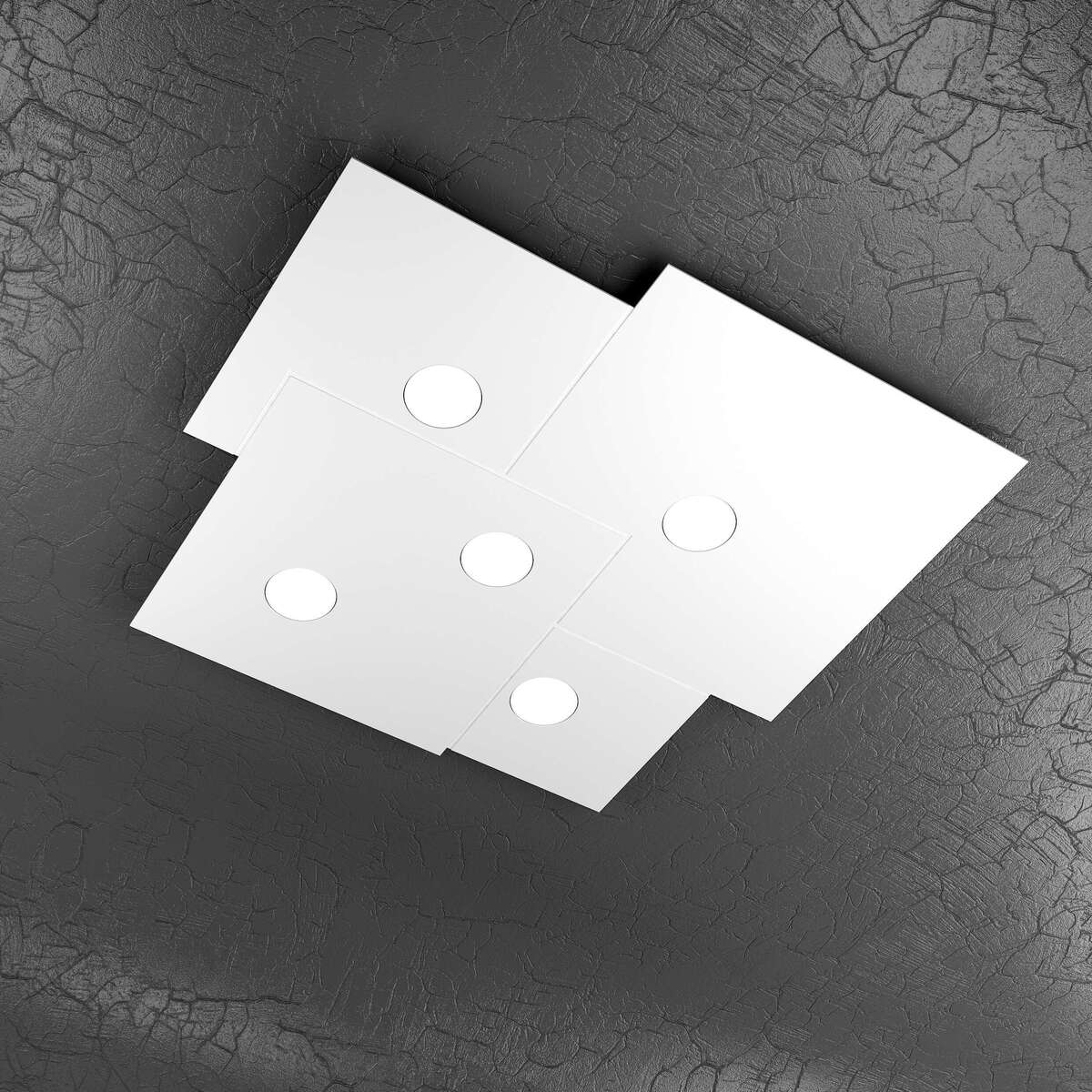 1129/PL5-BI PLATE PLAFONIERA 5 LUCI BIANCO